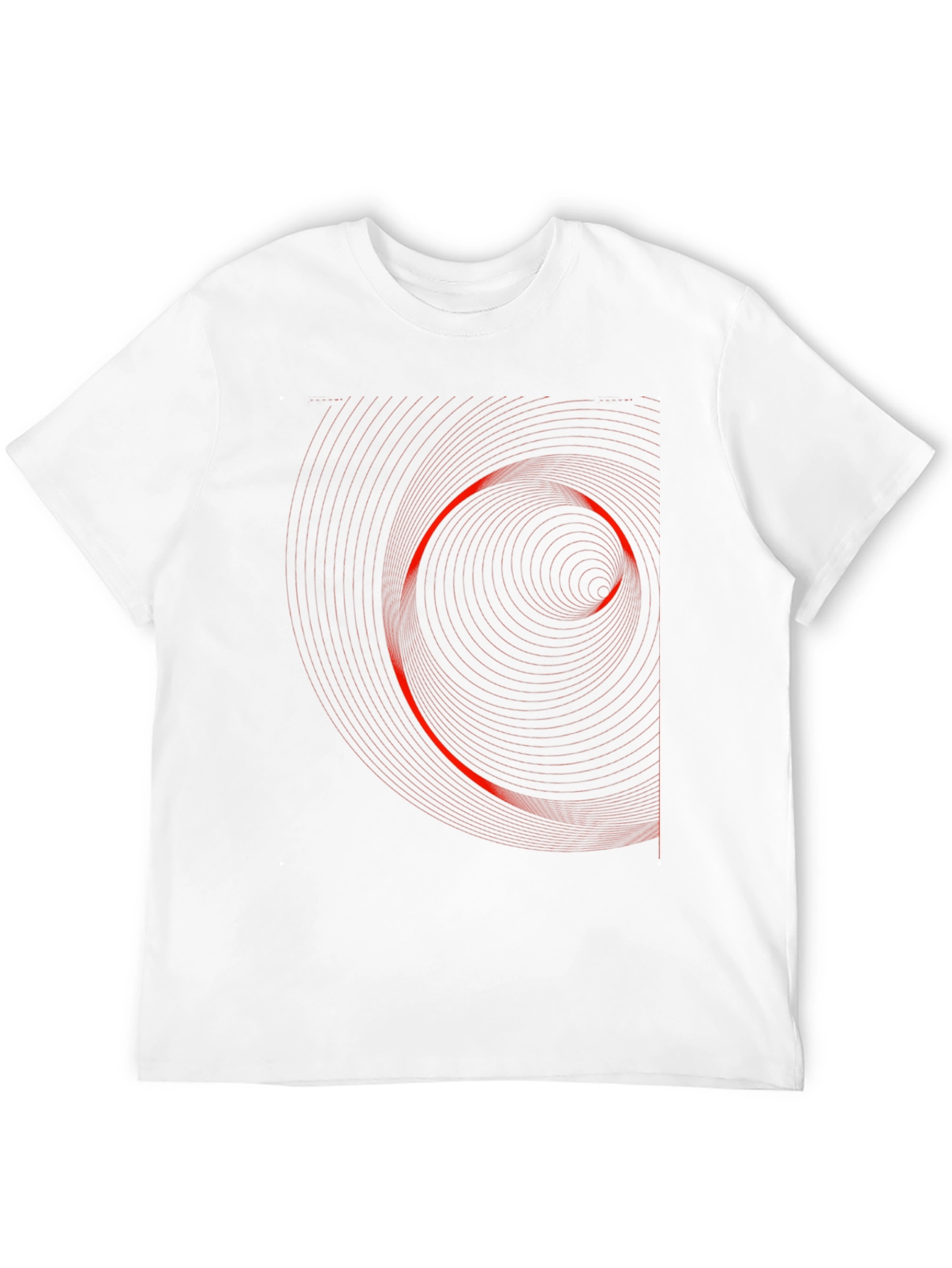 Black Geometric Vortex Graphic Tee - Black Cotton T-Shirt view 12