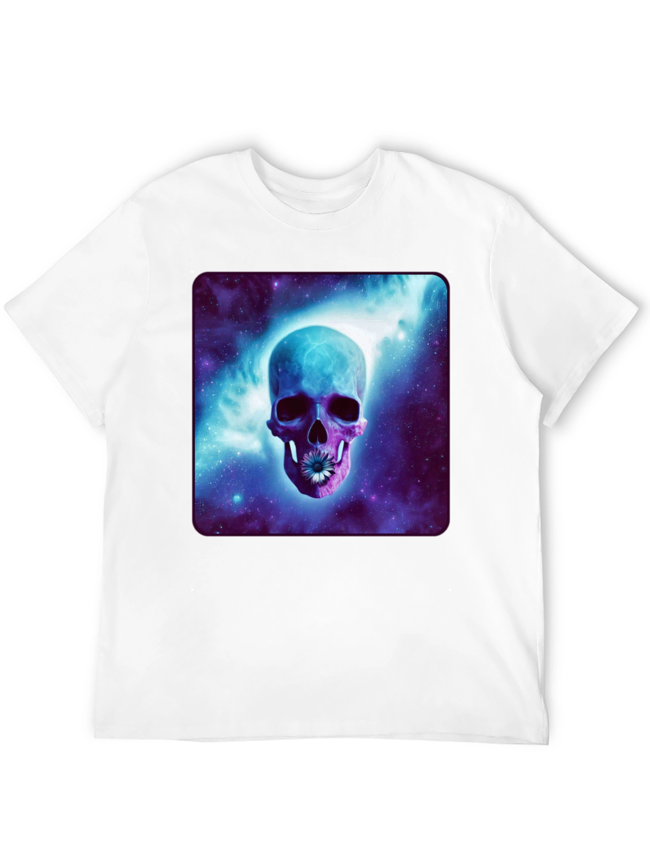 Black Skull Galaxy T-Shirt - Cosmic Design view 12