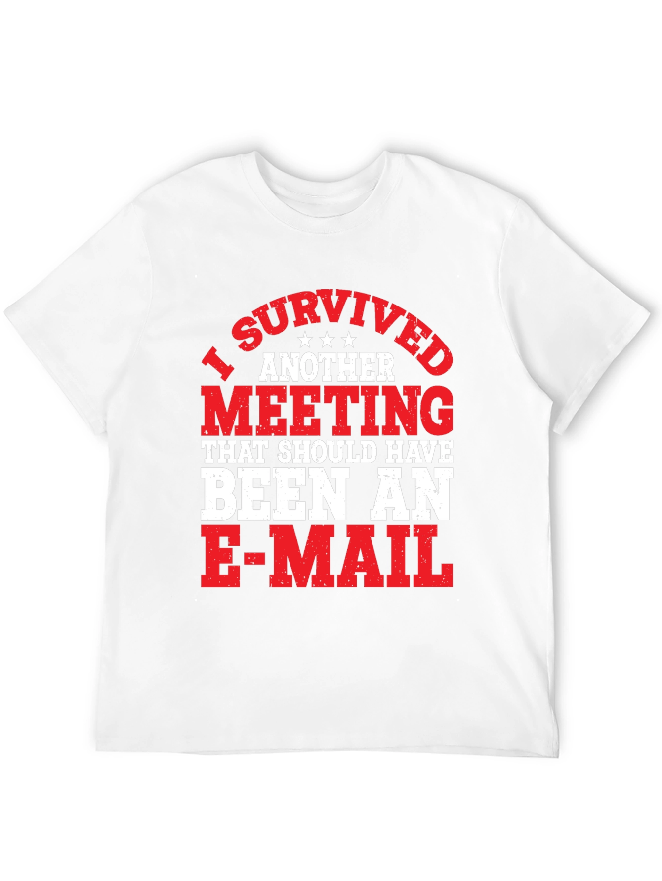 Black I Survived Another Meeting Funny T-Shirt view 12