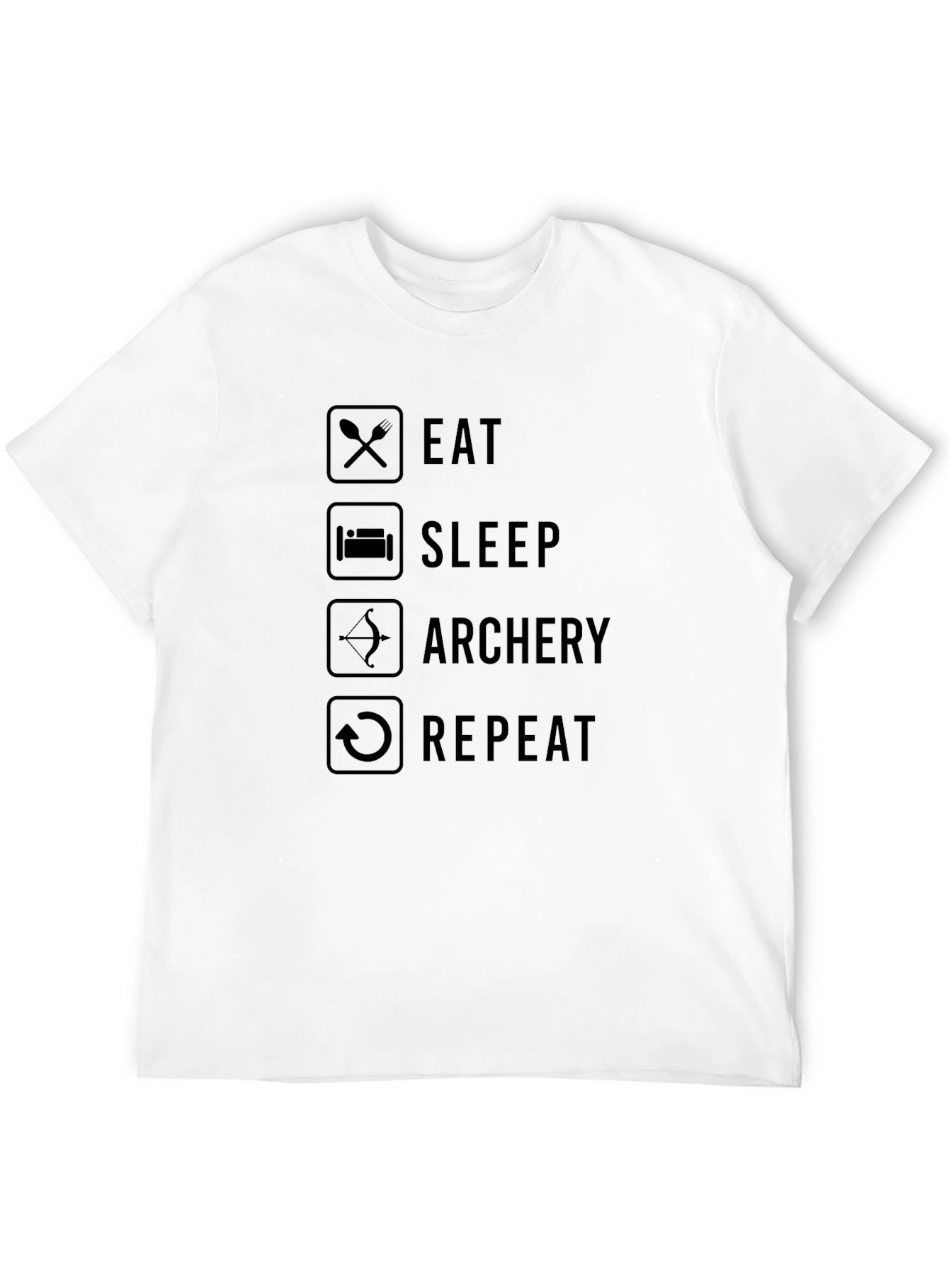 Black Eat Sleep Archery Repeat T-Shirt view 12