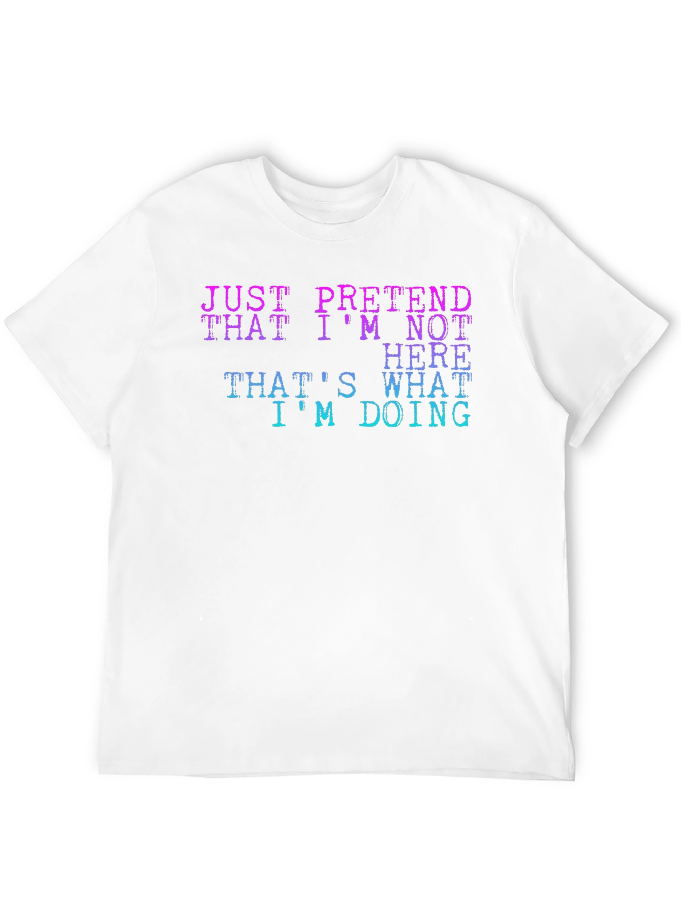 Black Pretend I'm Not Here Black T-Shirt view 12