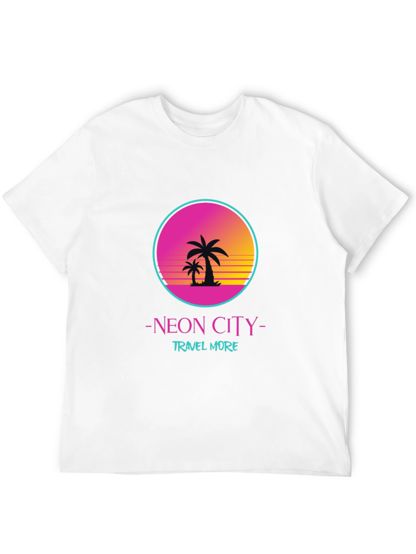 Black Neon City Travel T-Shirt view 12