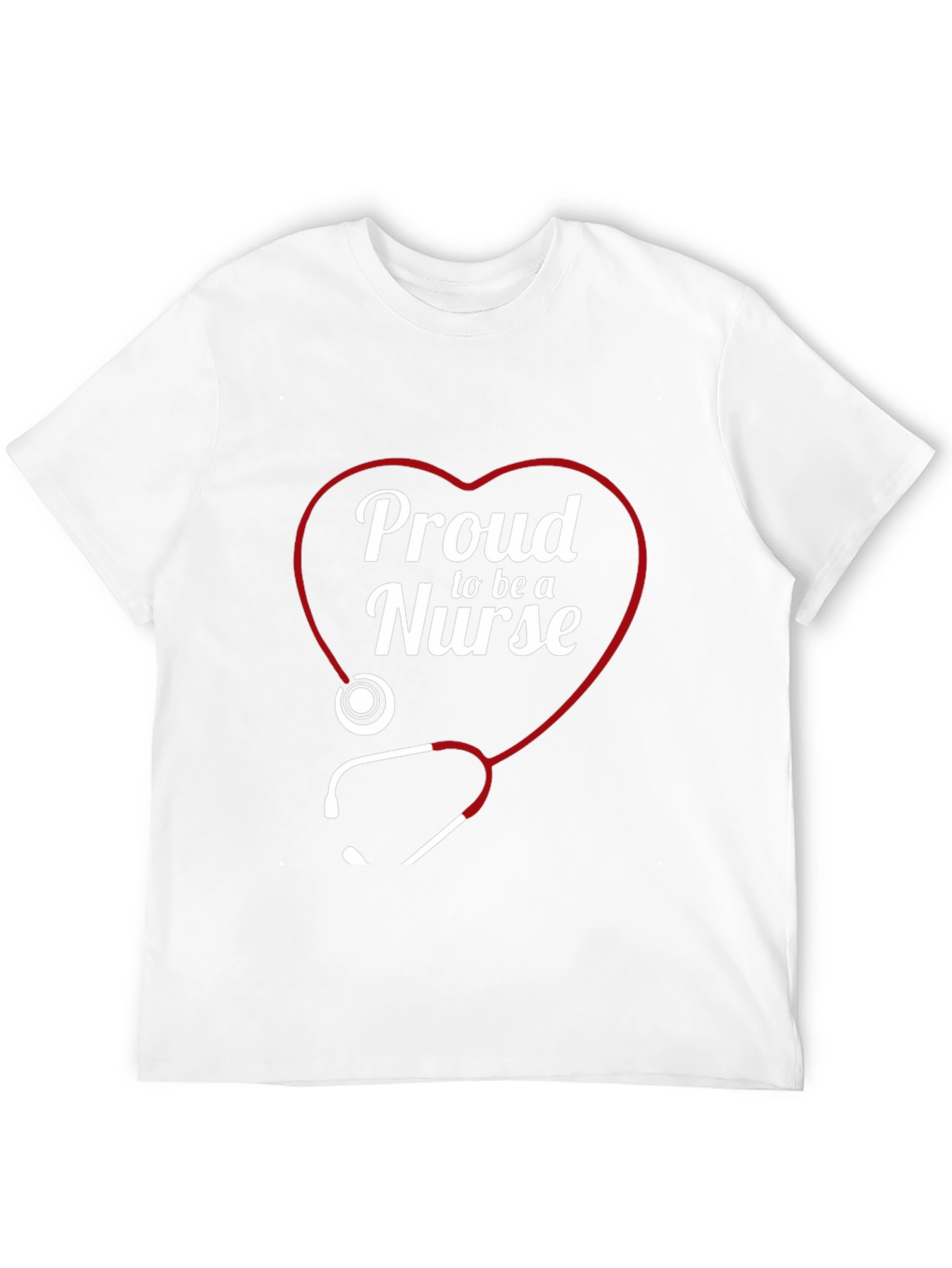 Black Proud Nurse Heart Stethoscope T-Shirt view 12