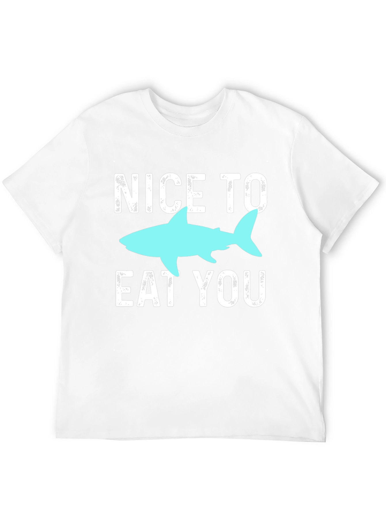 Black Funny Shark Graphic Tee - Nice To Eat You! view 12