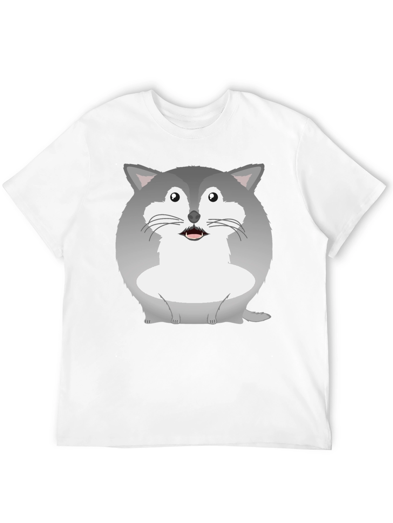 Black Cute Cartoon Raccoon Graphic Tee view 12