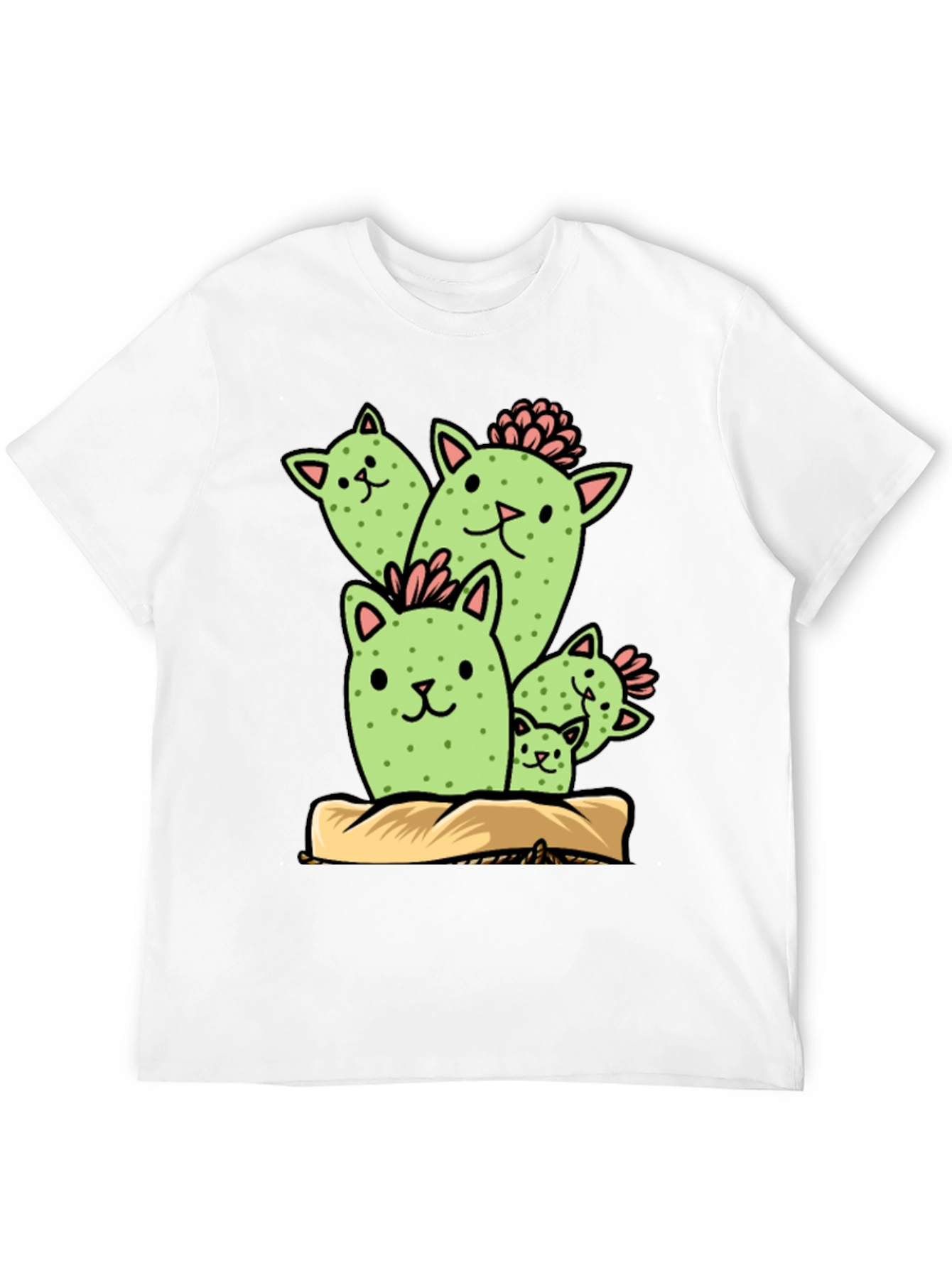 Black Cat Cactus Graphic Tee - Funny Plant Lover Shirt view 12