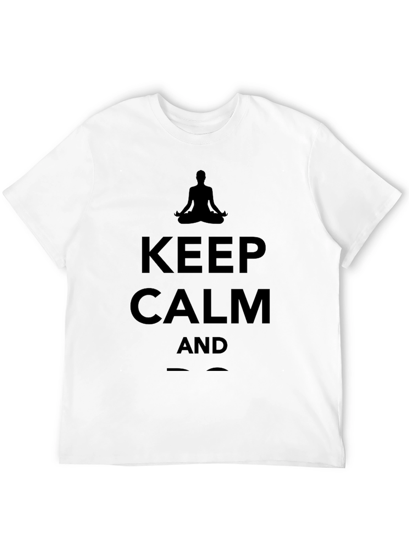 Black Keep Calm Yoga Meditation Black T-Shirt view 12
