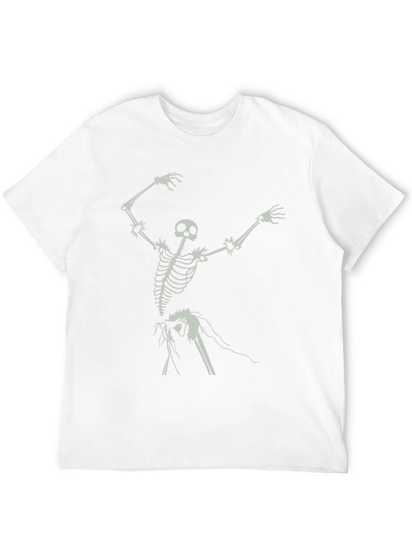 Black Skeleton Ribcage Graphic T-Shirt - Black Cotton Tee view 12