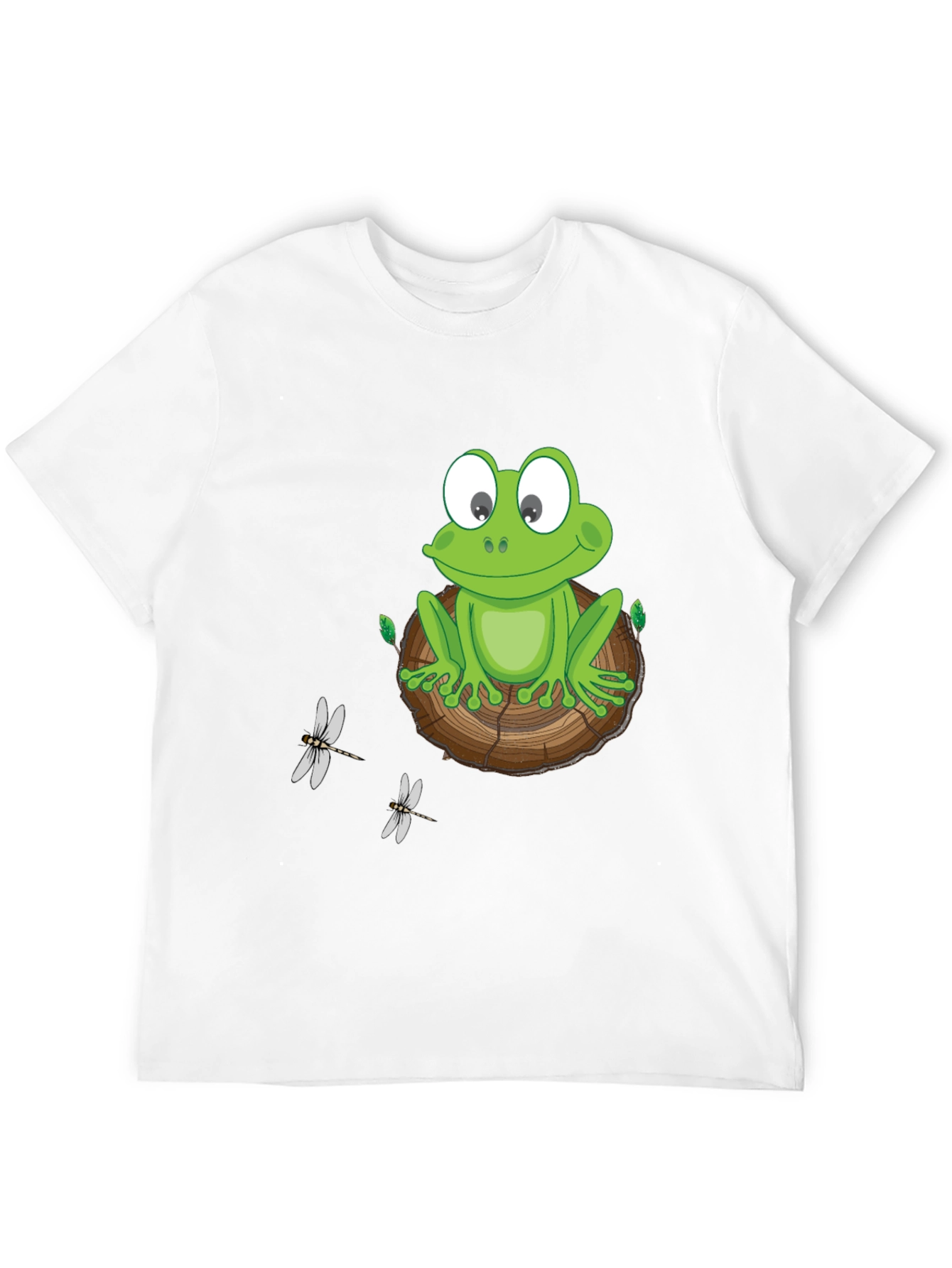 Black Frog on Wood Slice Graphic Tee view 12