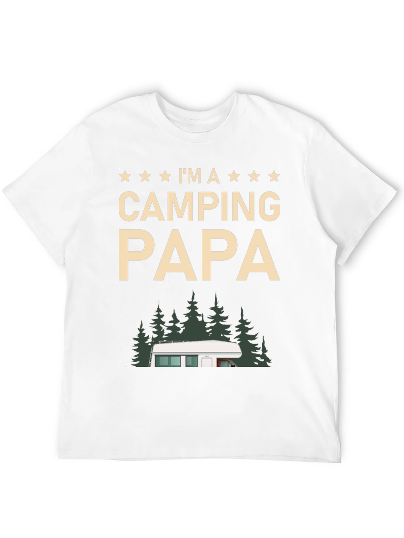 Black Camping Papa T-Shirt - Outdoor Adventure Dad Tee view 12