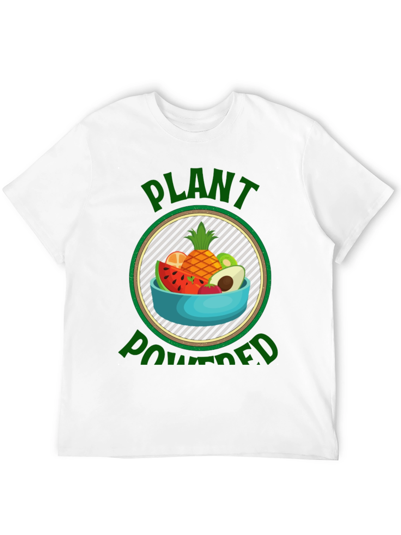 Black Plant Powered Vegan T-Shirt - Healthy Lifestyle Tee view 12