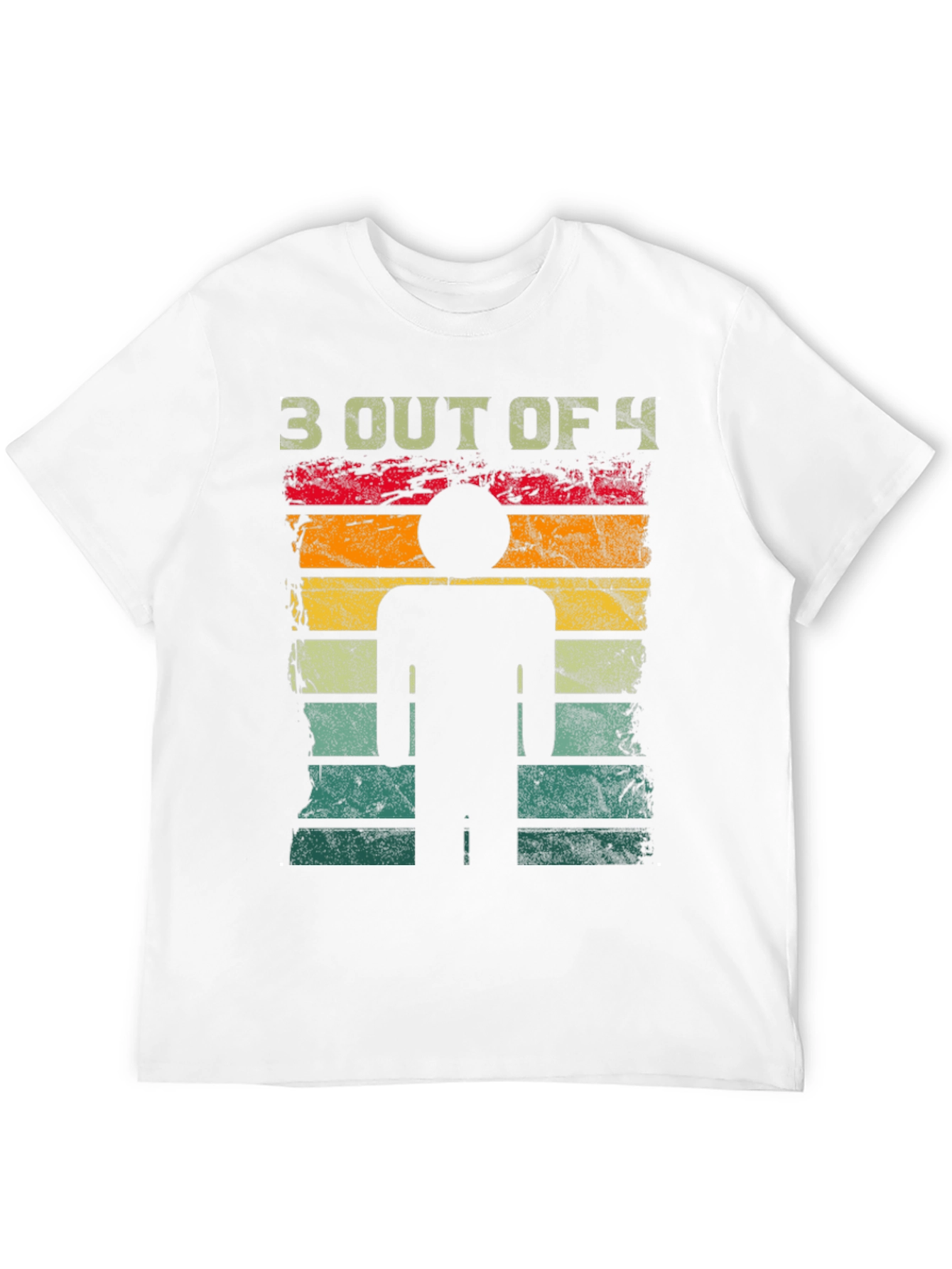 Black 3 Out of 4 Stick Figure T-Shirt view 12