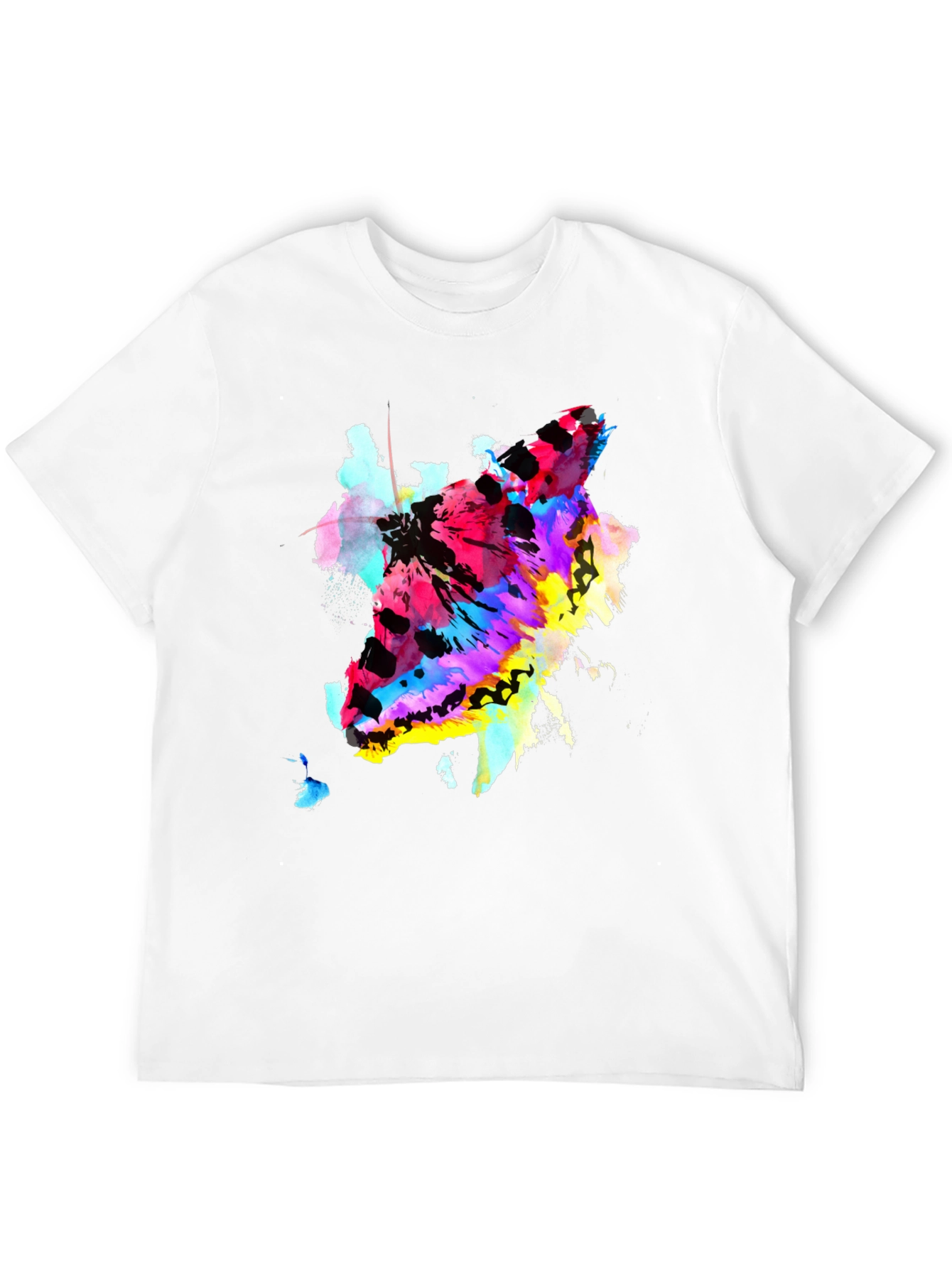 Black Abstract Butterfly Graphic Print Crew Neck T-Shirt view 12