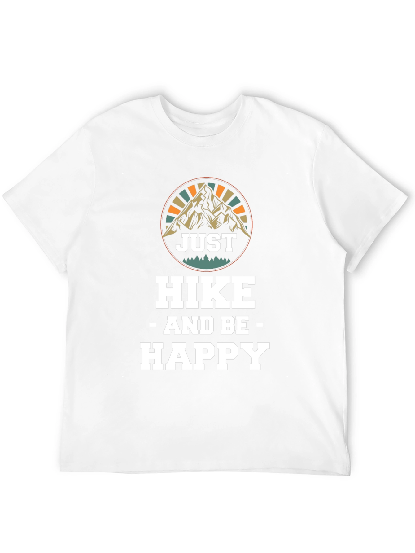Black Just Hike and Be Happy Black T-Shirt view 12