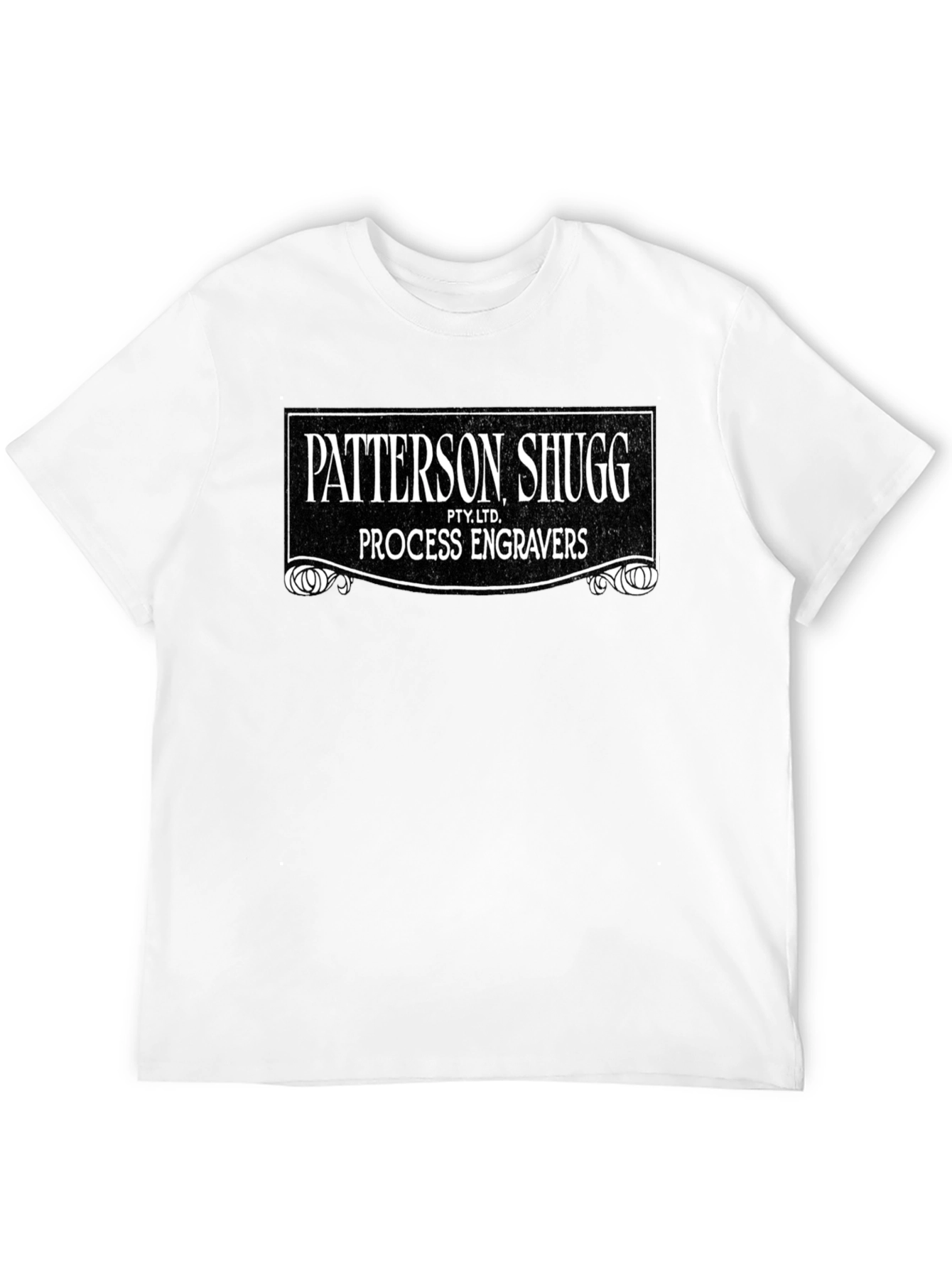 Black Patterson Shugg Process Engravers Black Graphic Tee view 12
