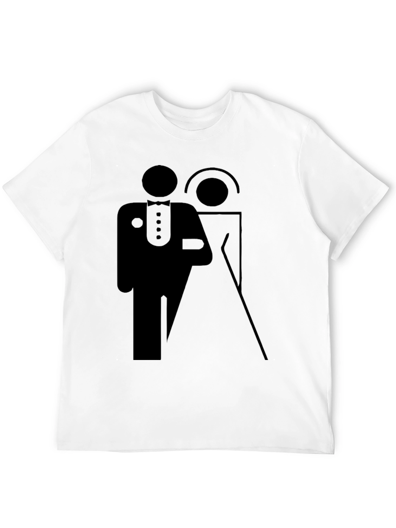 Black Bride and Groom Graphic Tee view 12