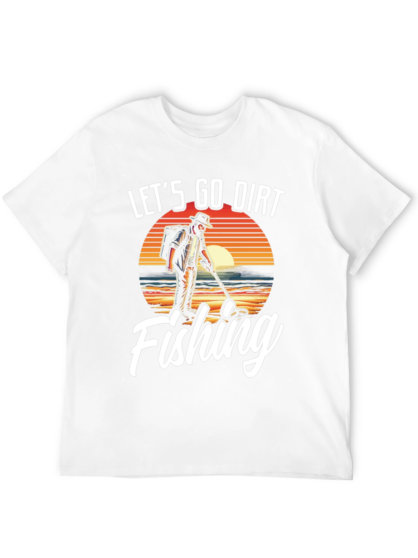 Black Let's Go Dirt Fishing T-Shirt view 12