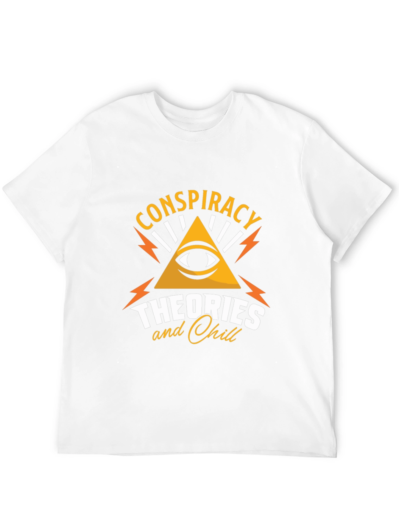Black Conspiracy Theories & Chill Graphic Tee - Black Cotton T-Shirt view 12