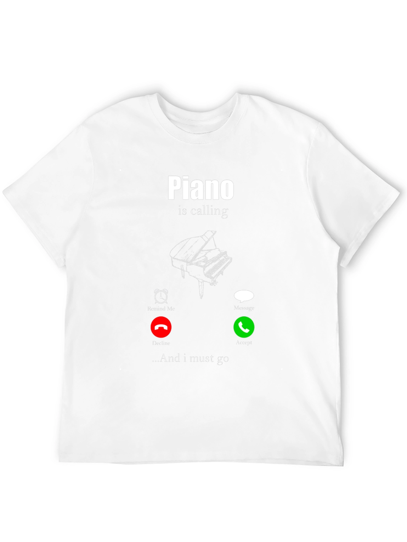 Piano Is Calling T-Shirt - Music Lover Tee - 12