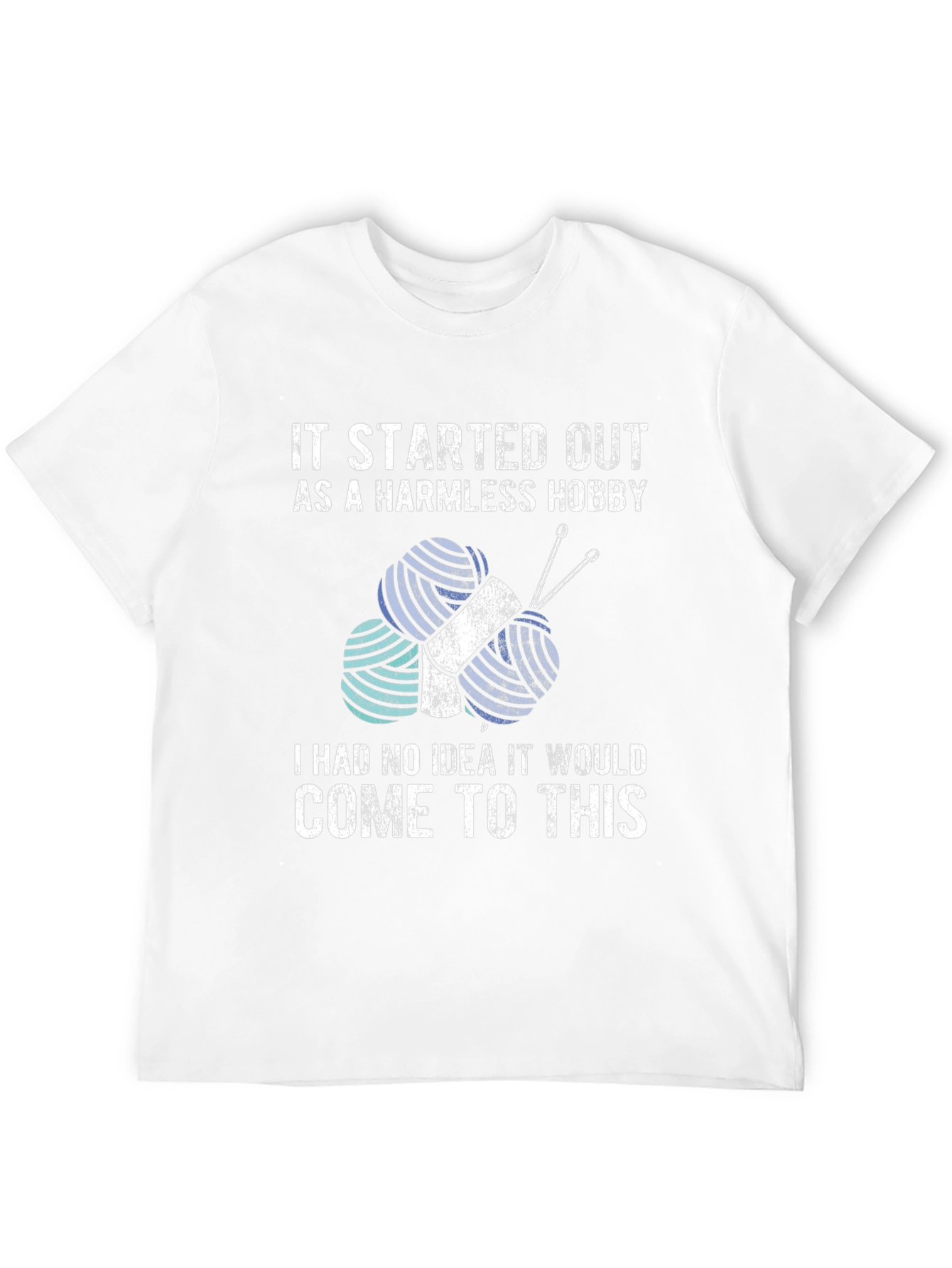 Black Harmless Hobby Knit T-Shirt - Funny Knitting Tee view 12