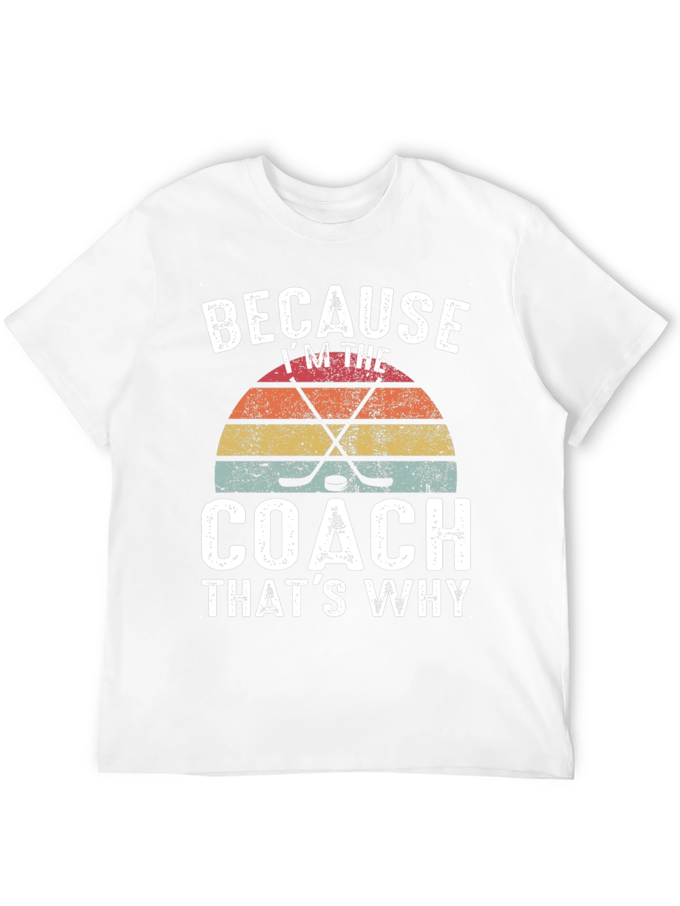 Black Because I'm the Coach Hockey Graphic Tee view 12