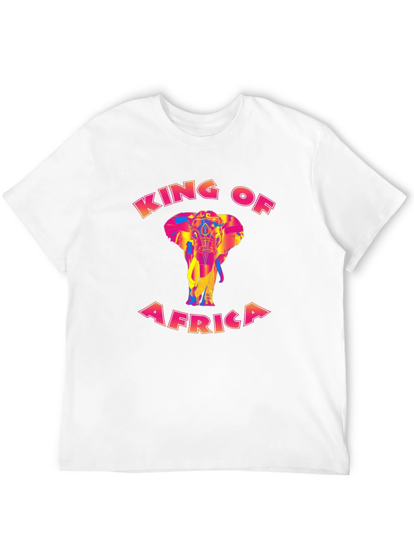 Black King of Africa Elephant Graphic Tee view 12