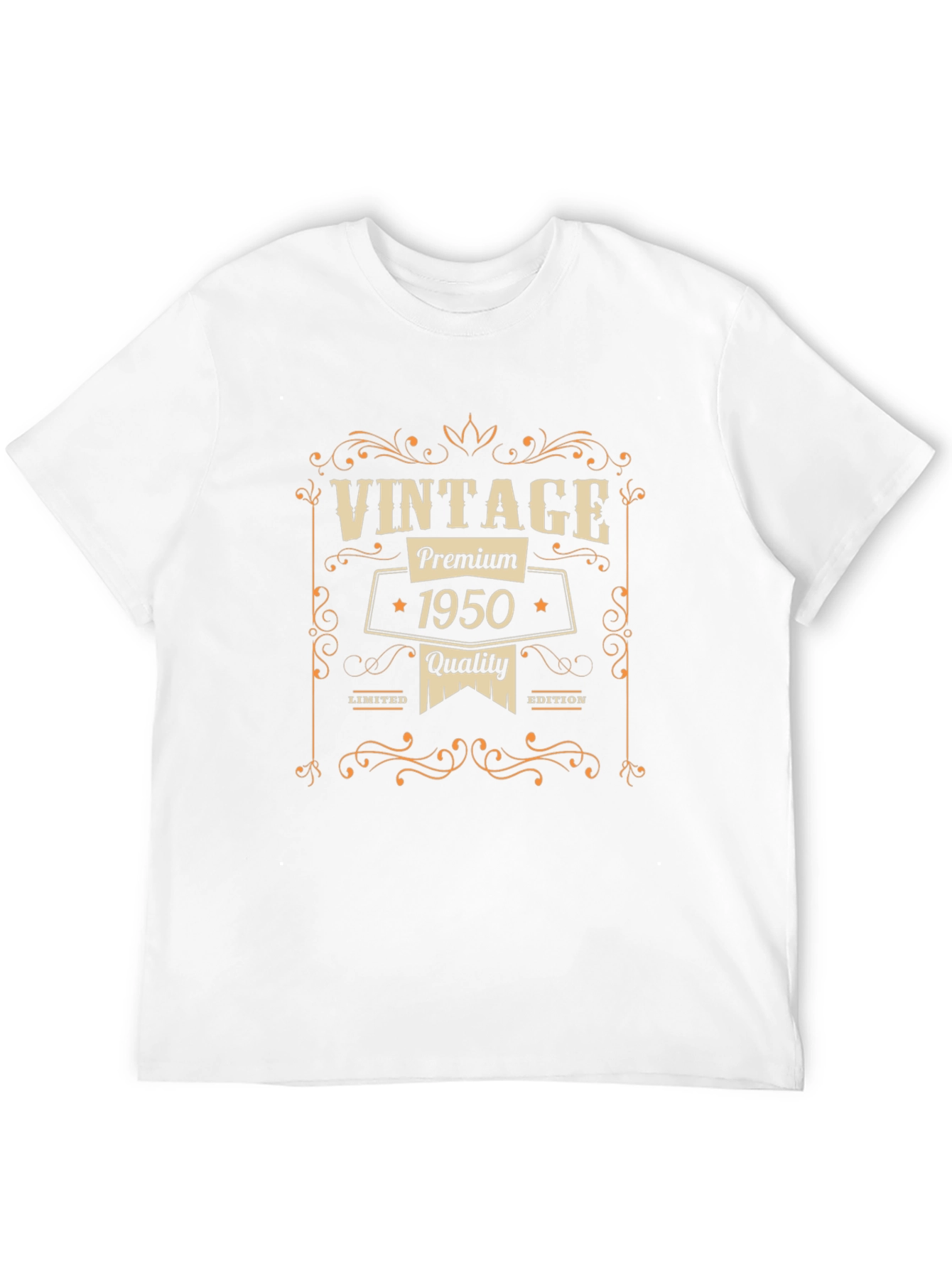 Black Vintage 1950 Premium Quality Black T-Shirt view 12