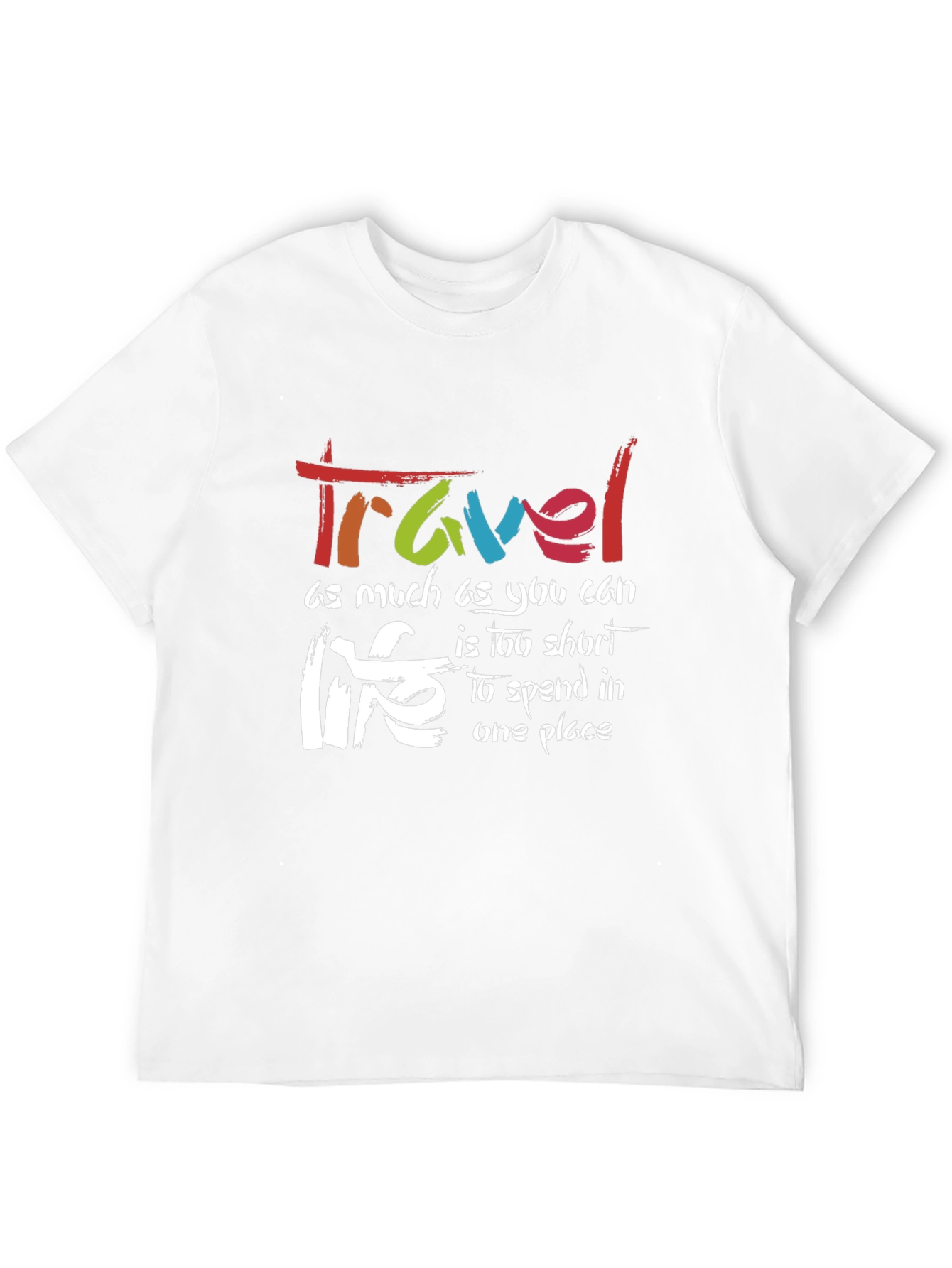 Black Travel Life Black Graphic T-Shirt view 12