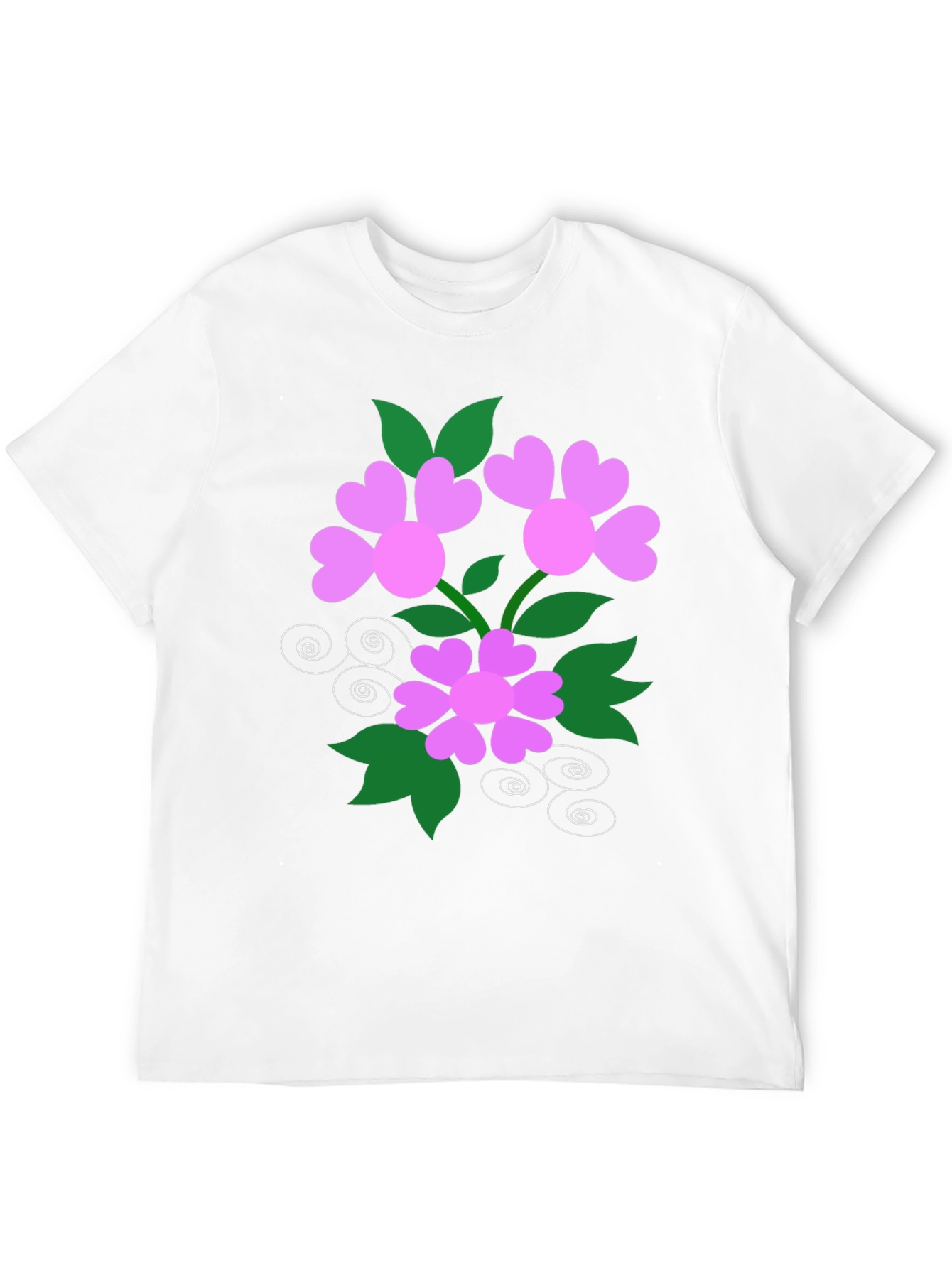 Black Floral Heart Tee - Black Cotton Blend view 12