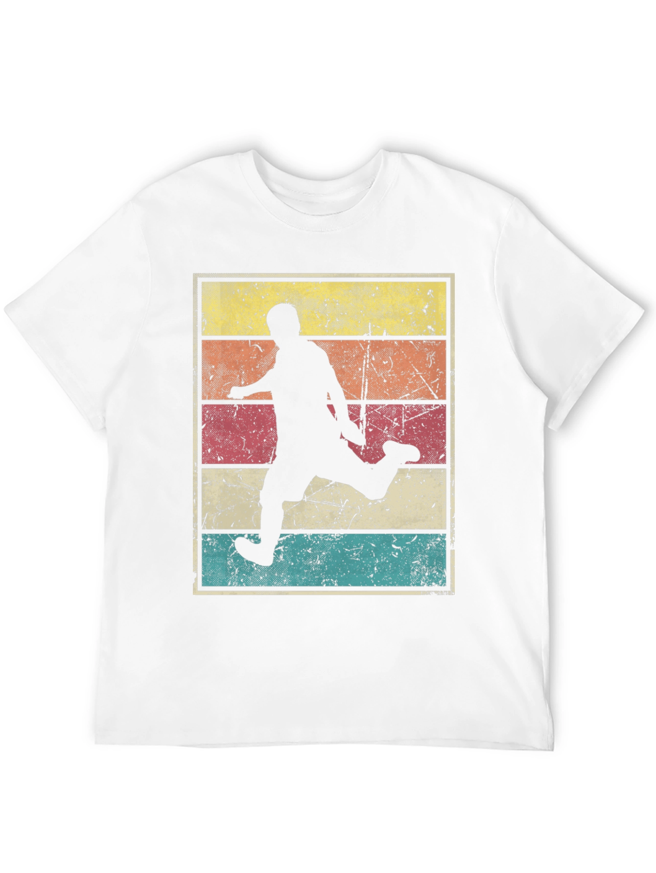 Black Retro Soccer Player Graphic T-Shirt view 12