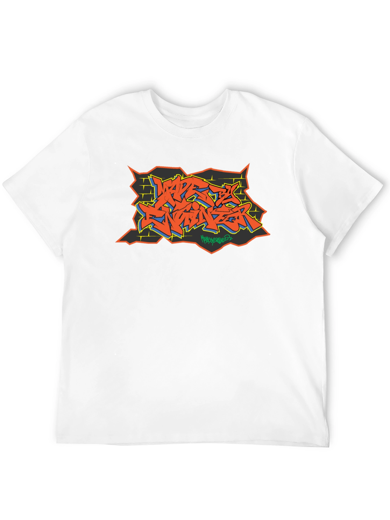 Black Graffiti Art Black Cotton Tee - Urban Style view 12