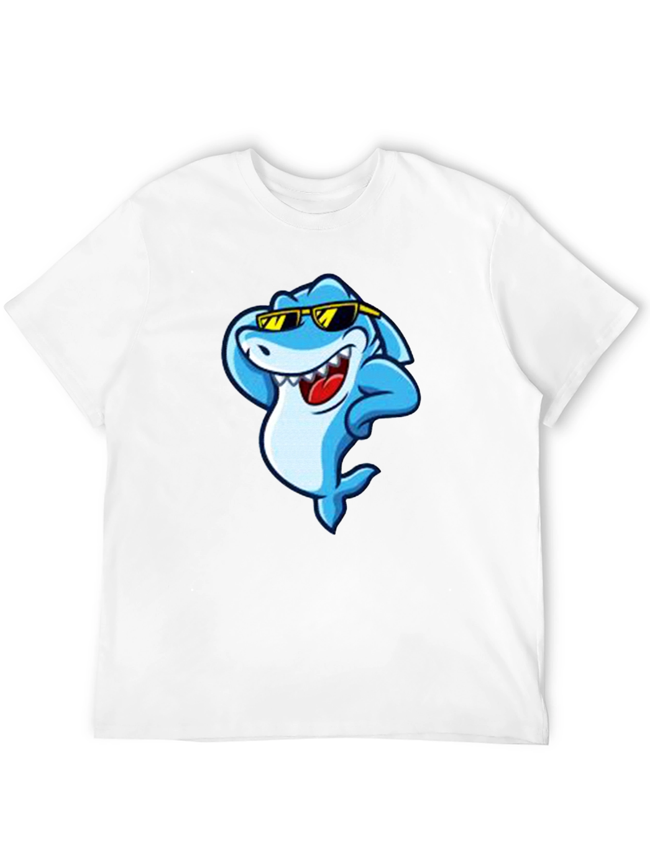 Cool Shark Graphic Tee - Black Cotton T-Shirt - 12