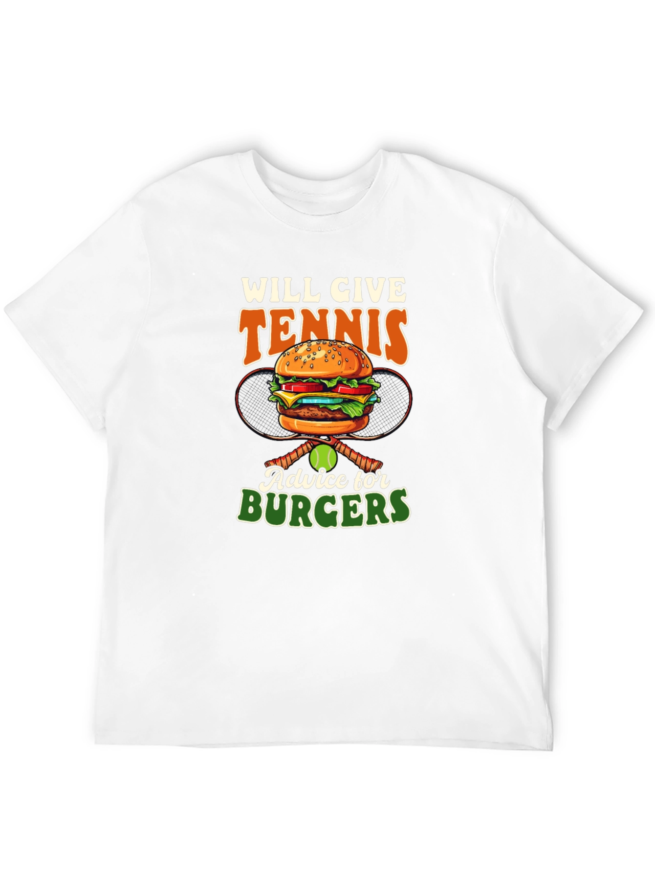 Black Tennis & Burgers Graphic T-Shirt - Serve Up Some Fun! view 12