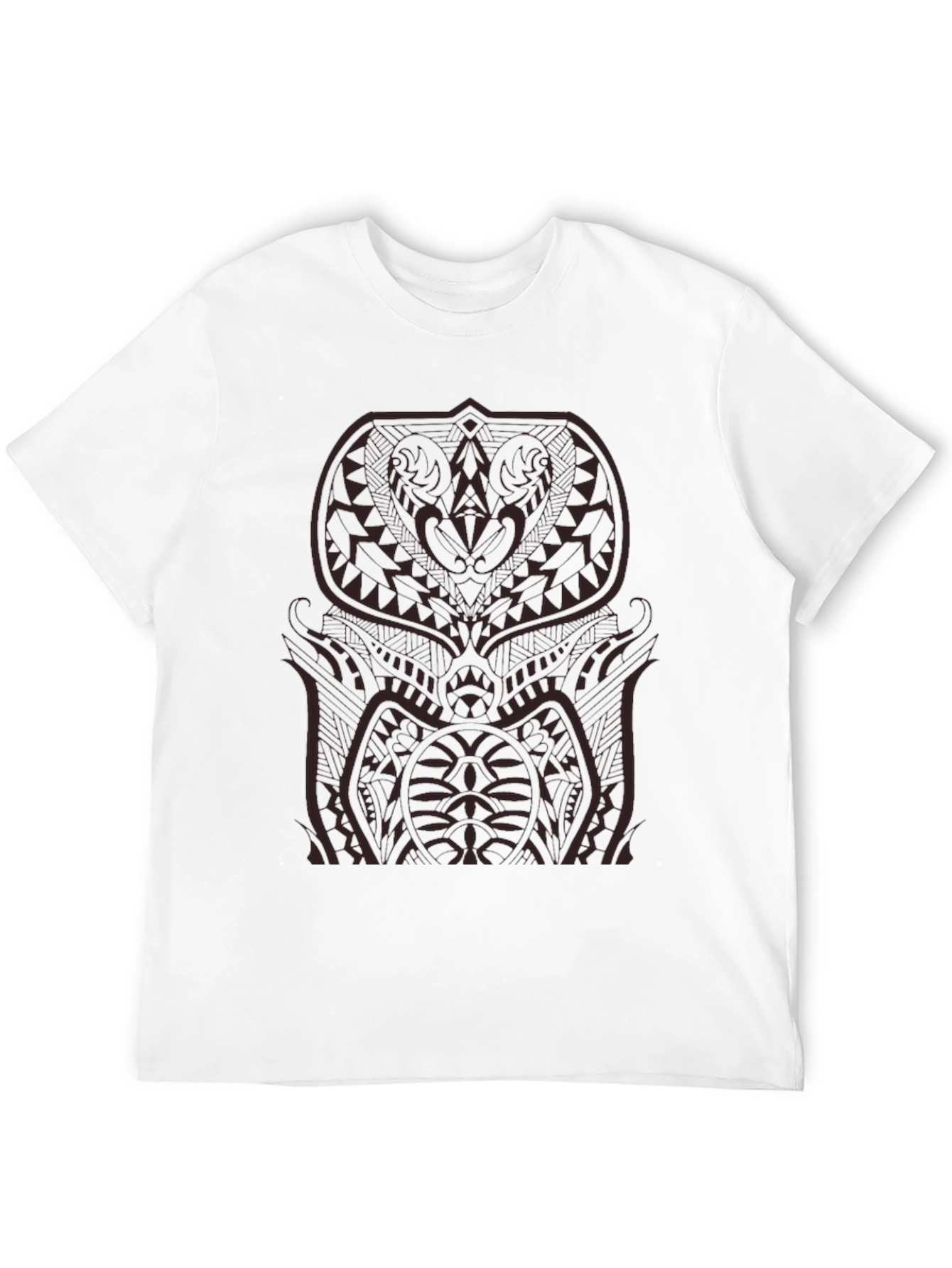 Black Tribal Tattoo Graphic Black Tee - Unique Design view 12