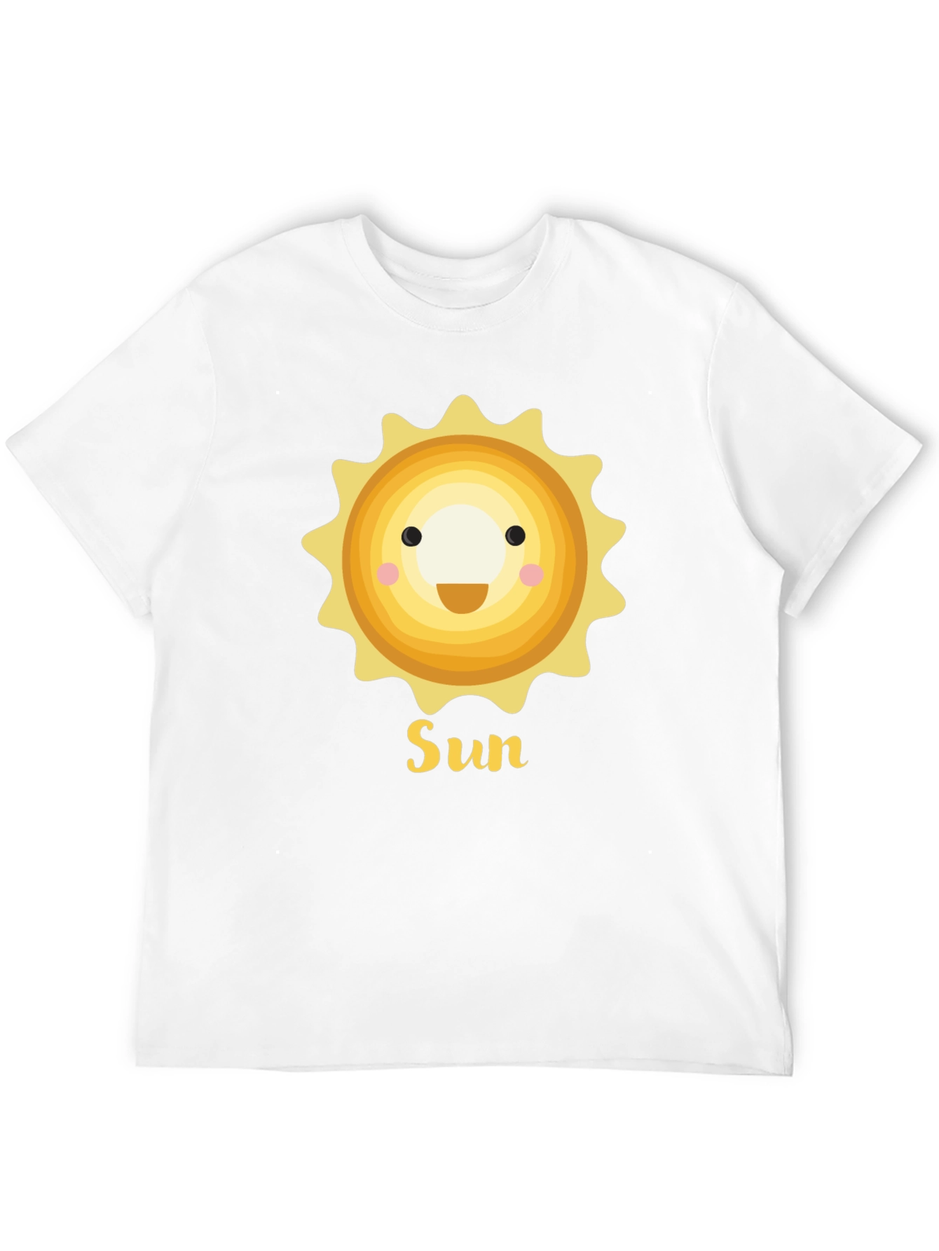 Black Smiling Sun Graphic T-Shirt - Black Crew Neck view 12