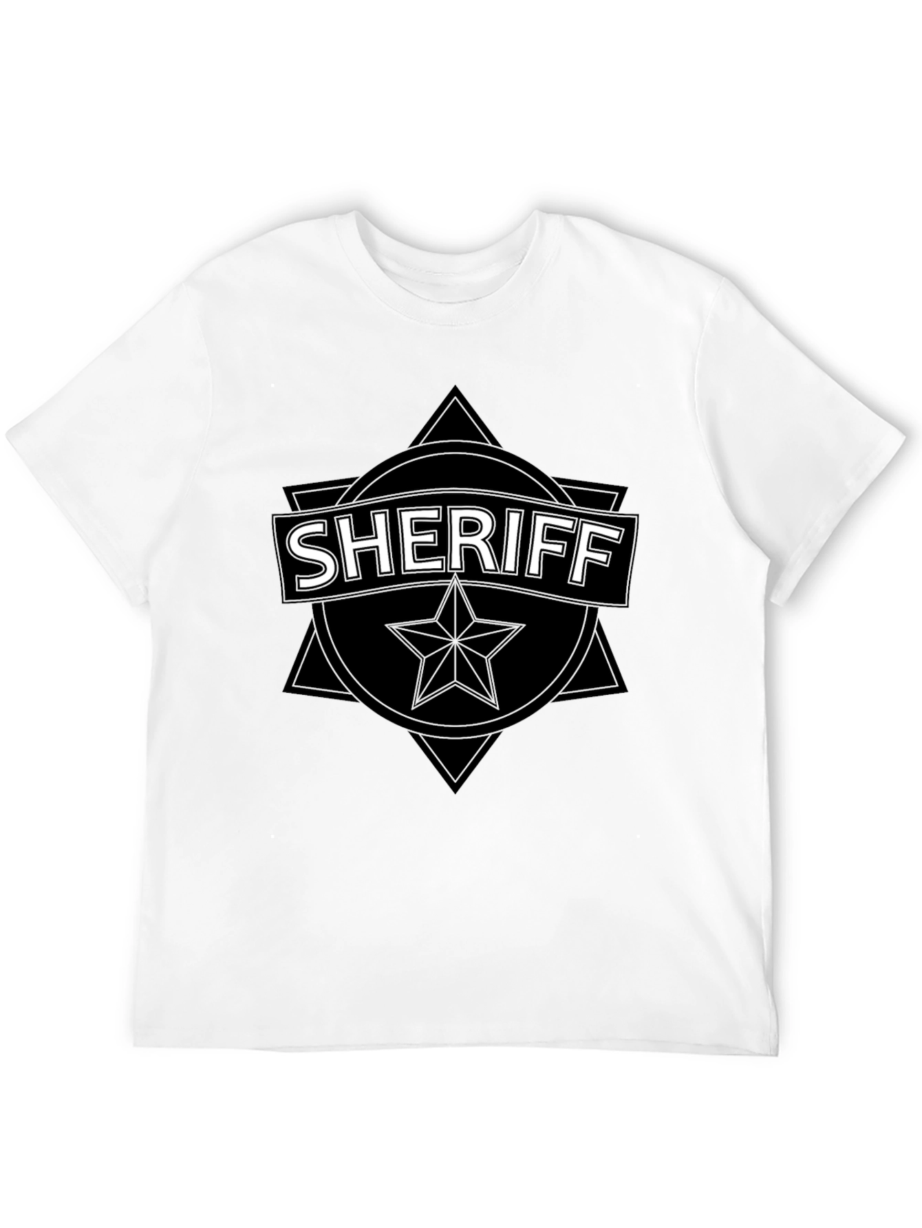 Black Sheriff Star Black T-Shirt view 12