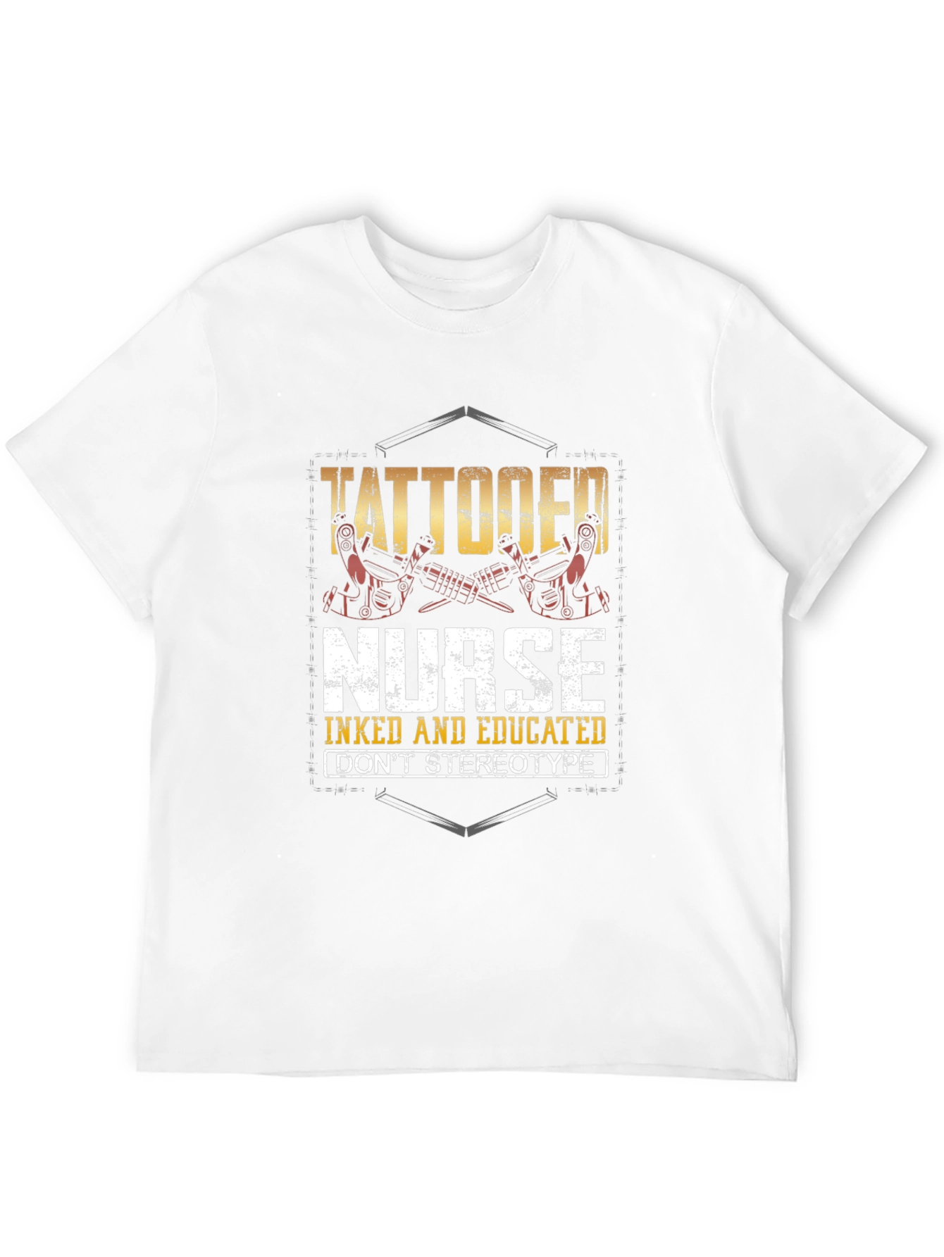 Black Tattooed Nurse Graphic Tee - Inked & Educated! view 12