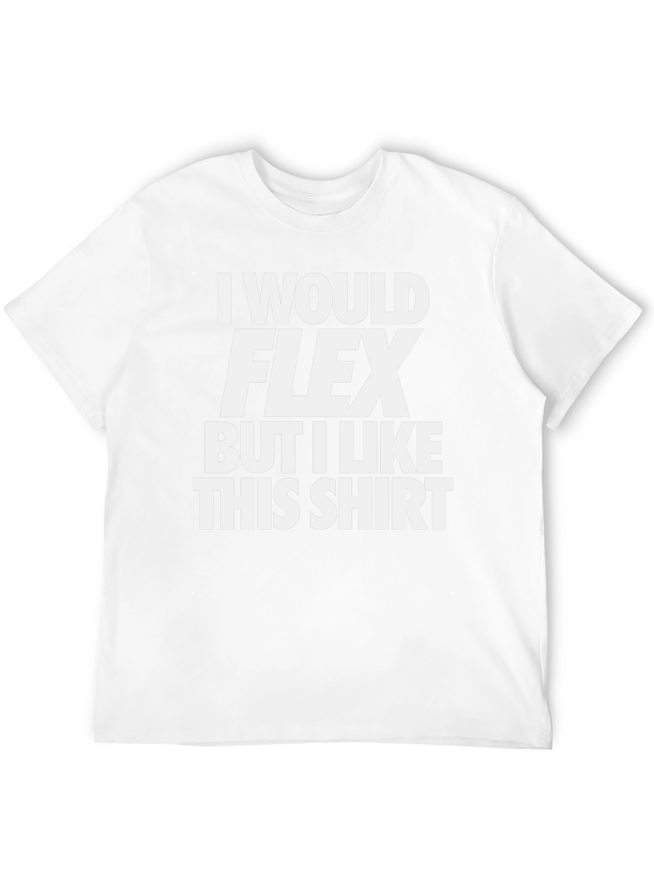 Black Funny Gym T-Shirt: I Would Flex, But I Like This Shirt view 12