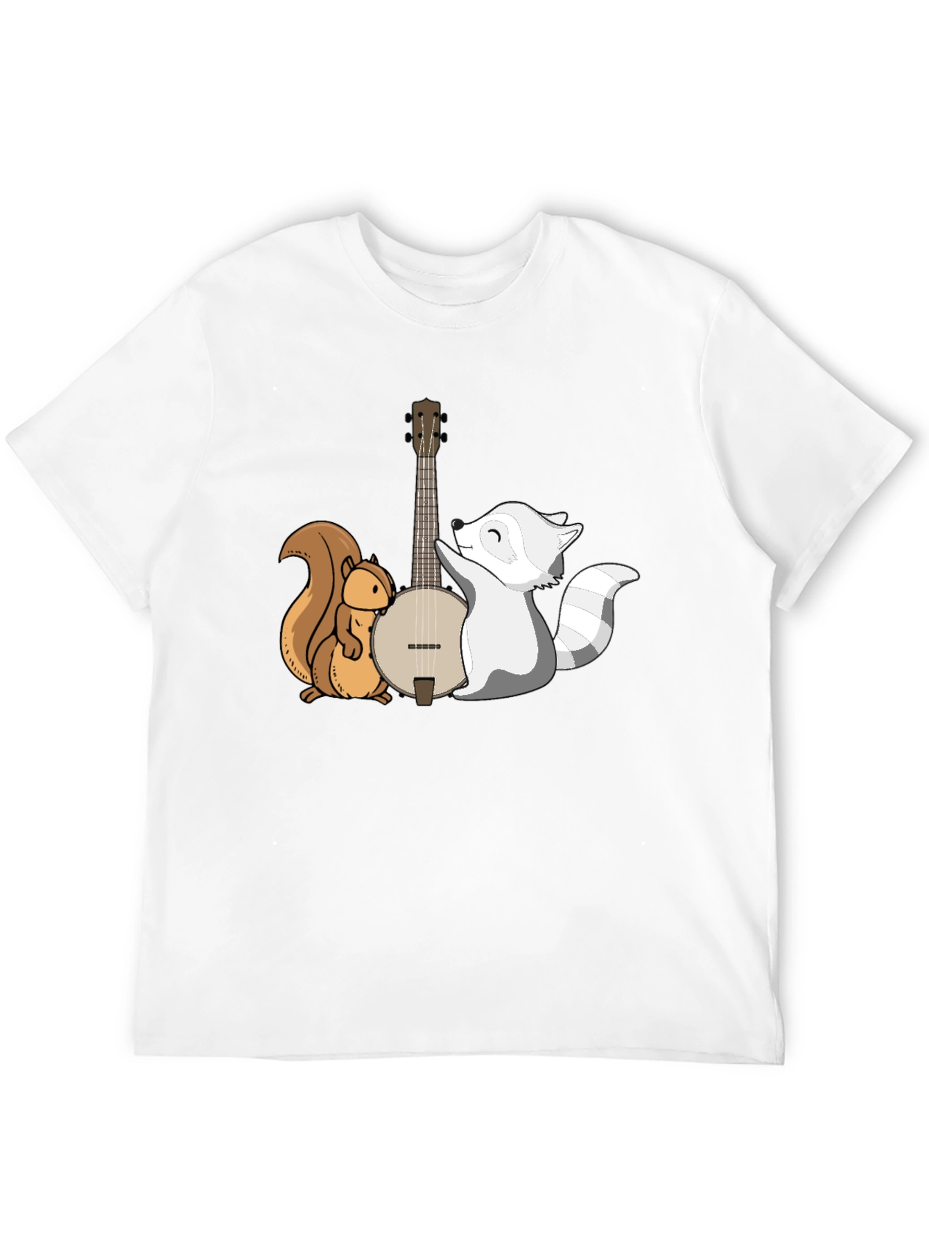 Black Squirrel & Raccoon Banjo T-Shirt view 12