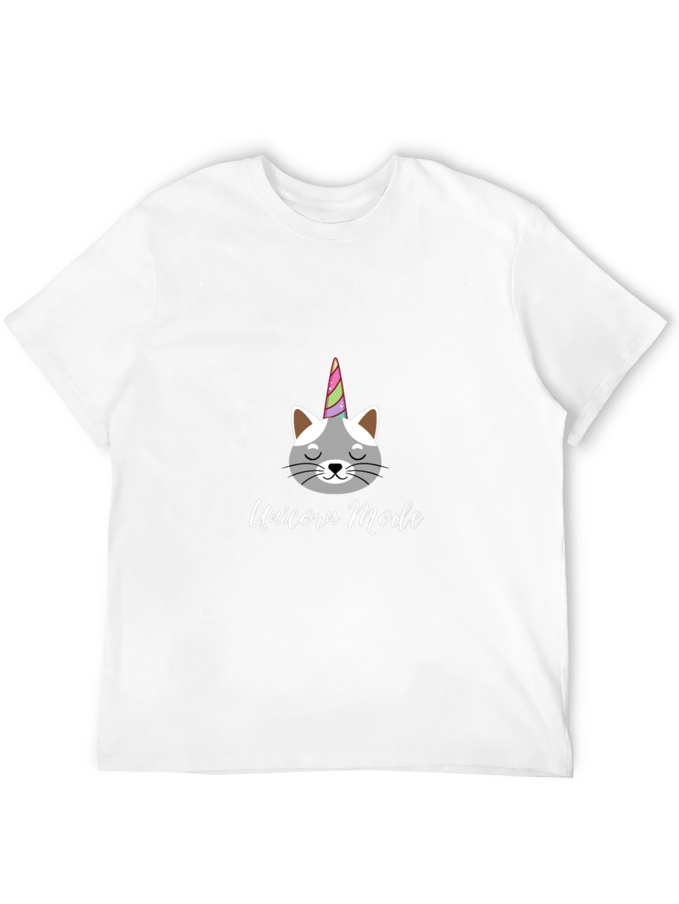 Black Unicorn Mode Cat T-Shirt Funny Novelty Tee view 12