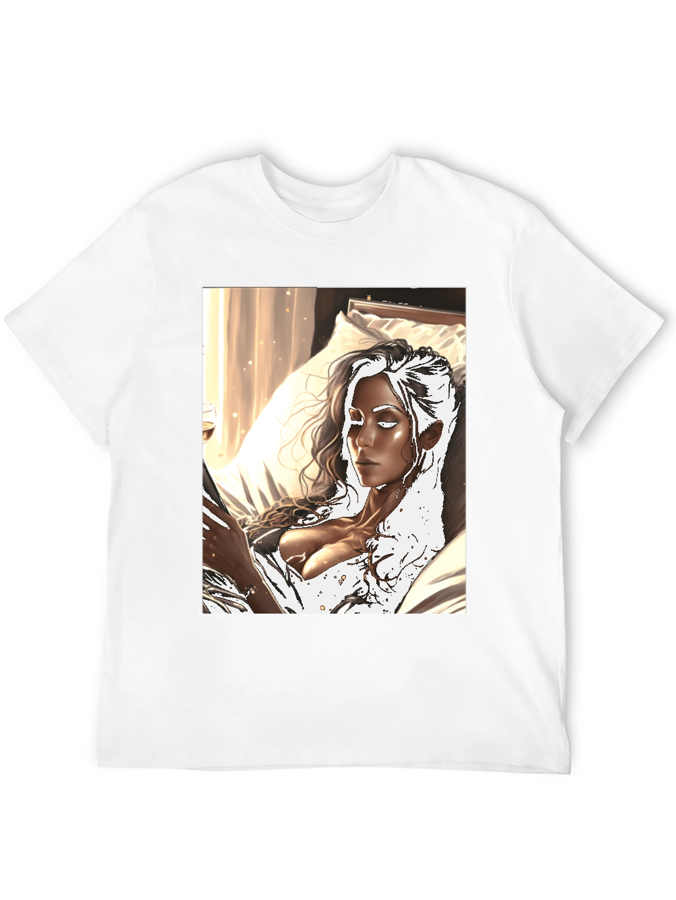 Black Artistic Woman Black T-Shirt view 12