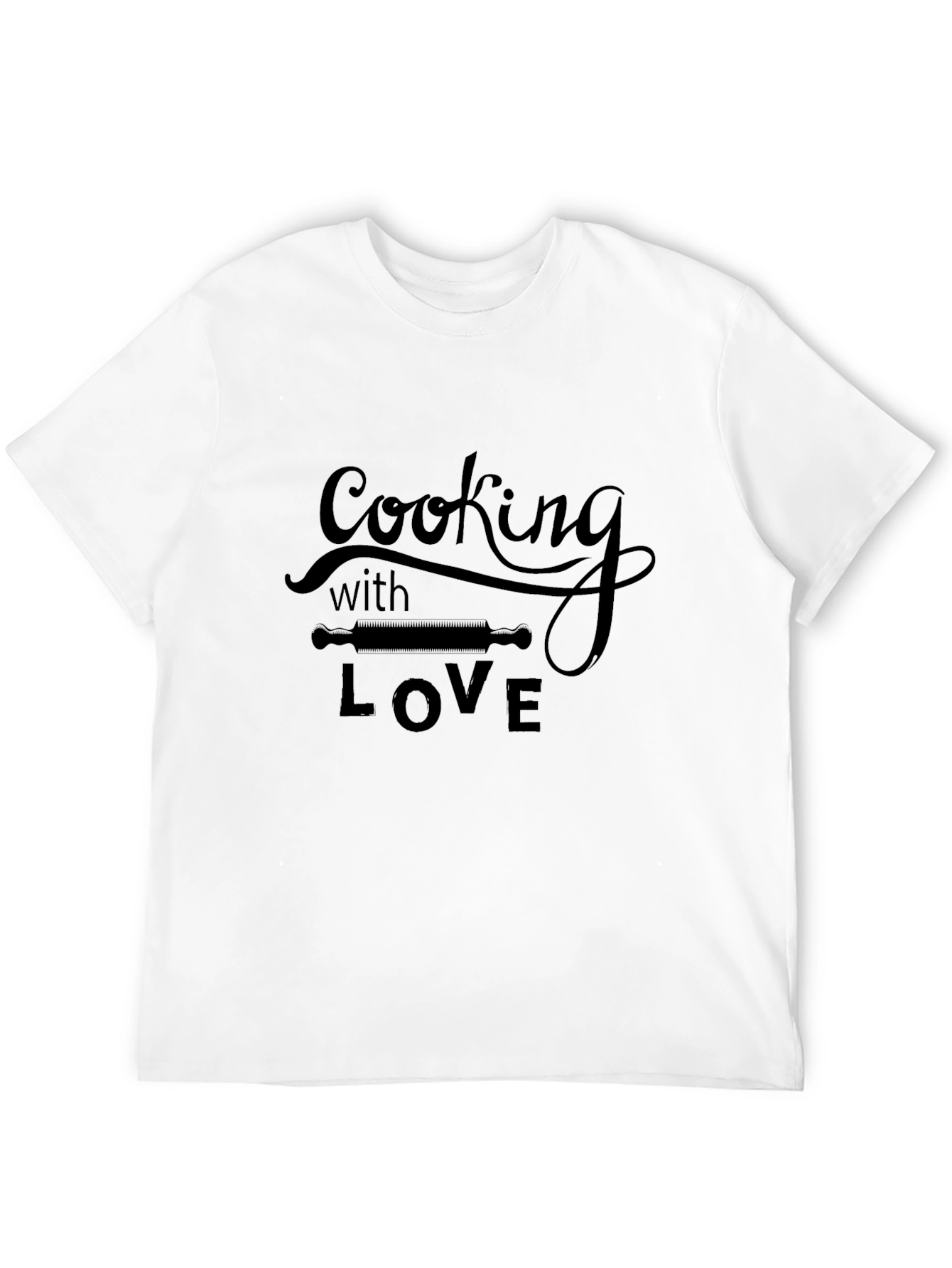 Black Cooking with Love Black T-Shirt view 12