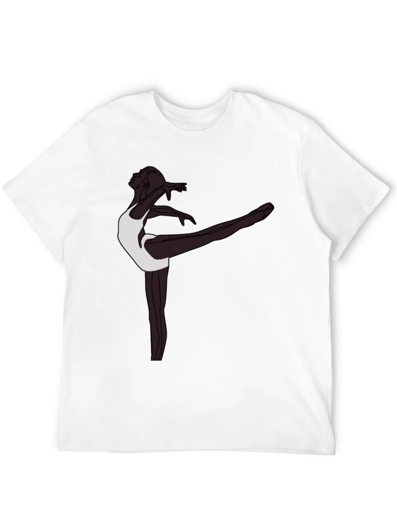 Black Ballet Dancer Graphic Tee - Stylish Men's T-Shirt view 12
