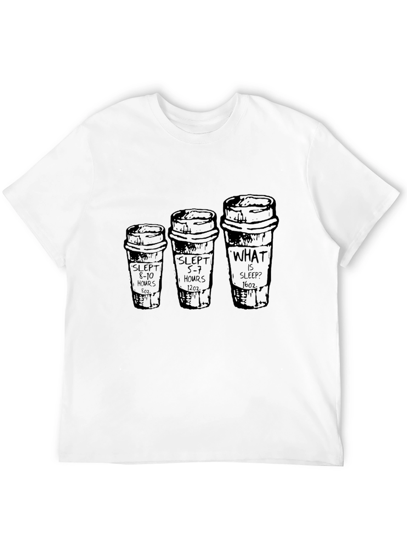 Black Slept Hours Coffee T-Shirt - Funny Sleep Deprived Tee view 12