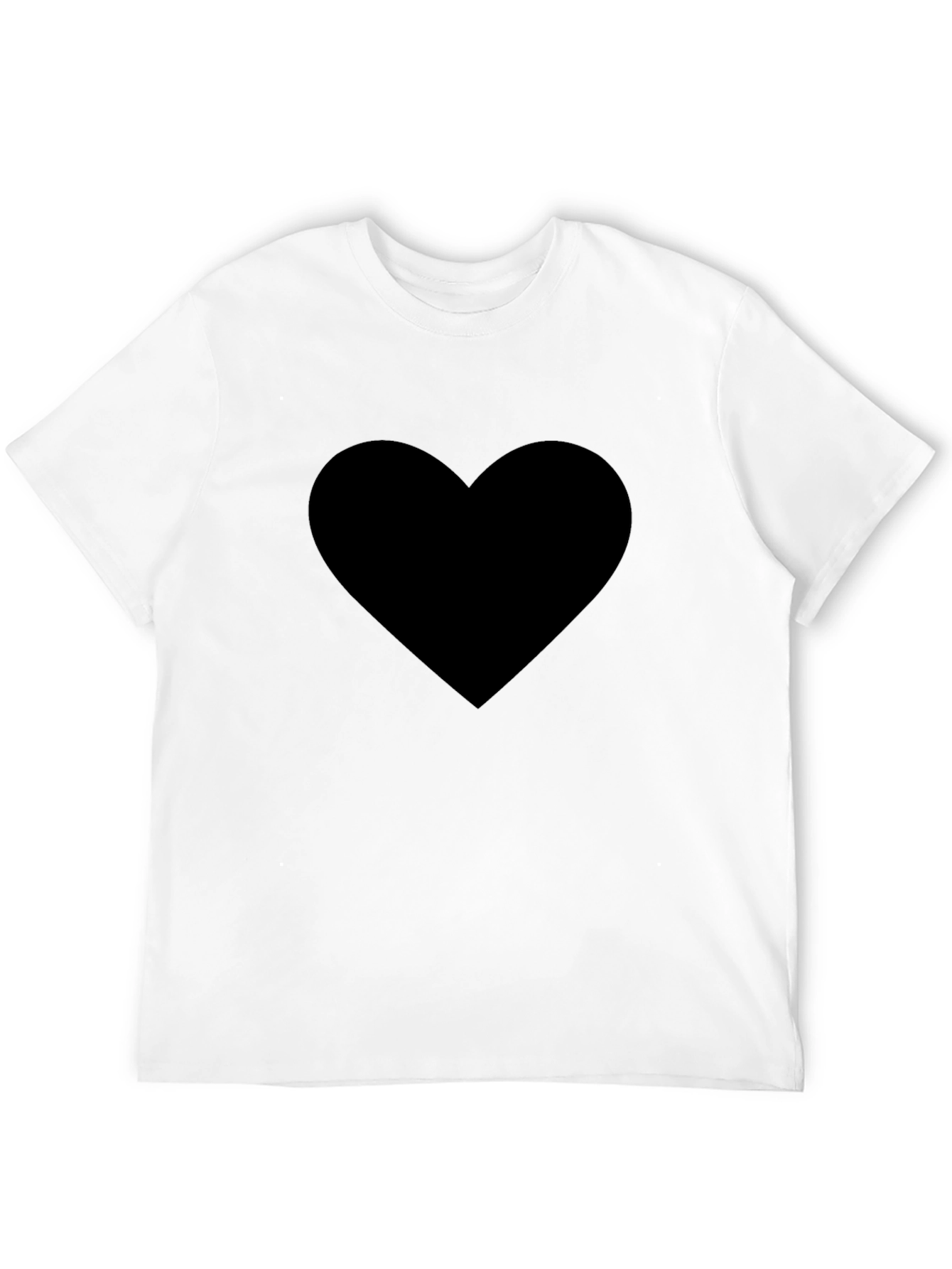 Black Men's Black Heart Graphic Tee - Soft Cotton Blend view 12