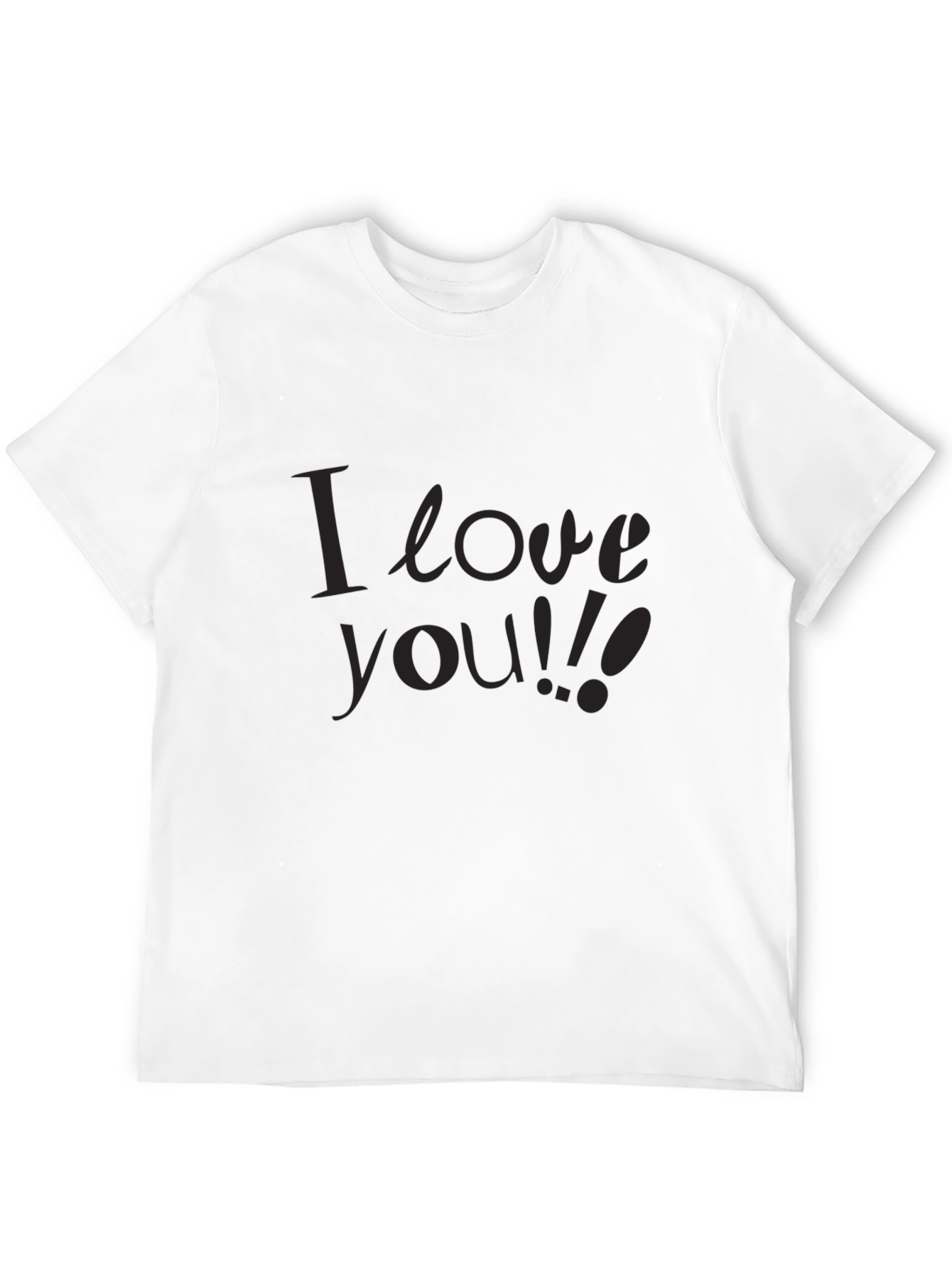 Black I Love You Black T-Shirt - Soft & Stylish view 12