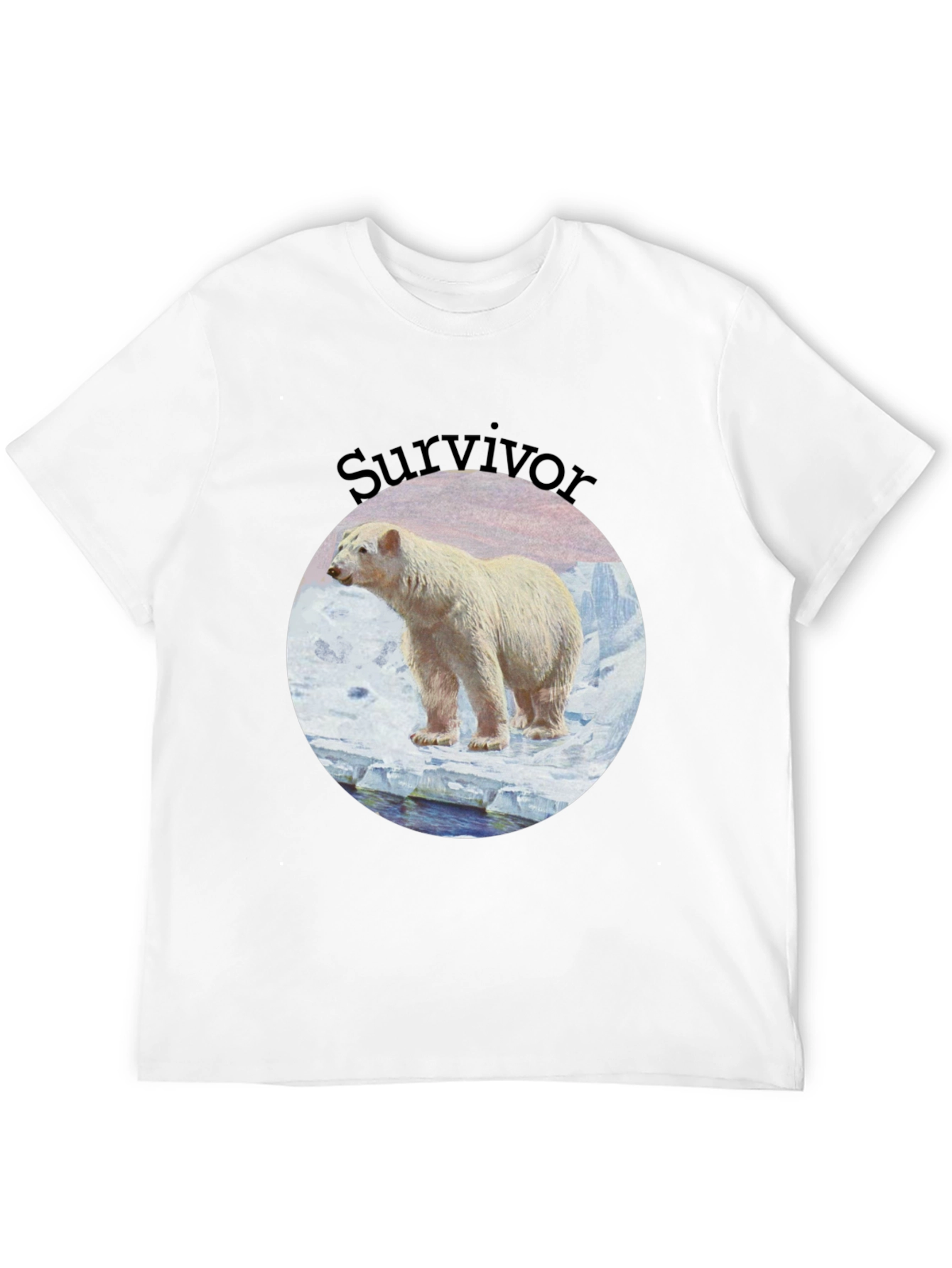 Black Polar Bear Survivor Black T-Shirt view 12