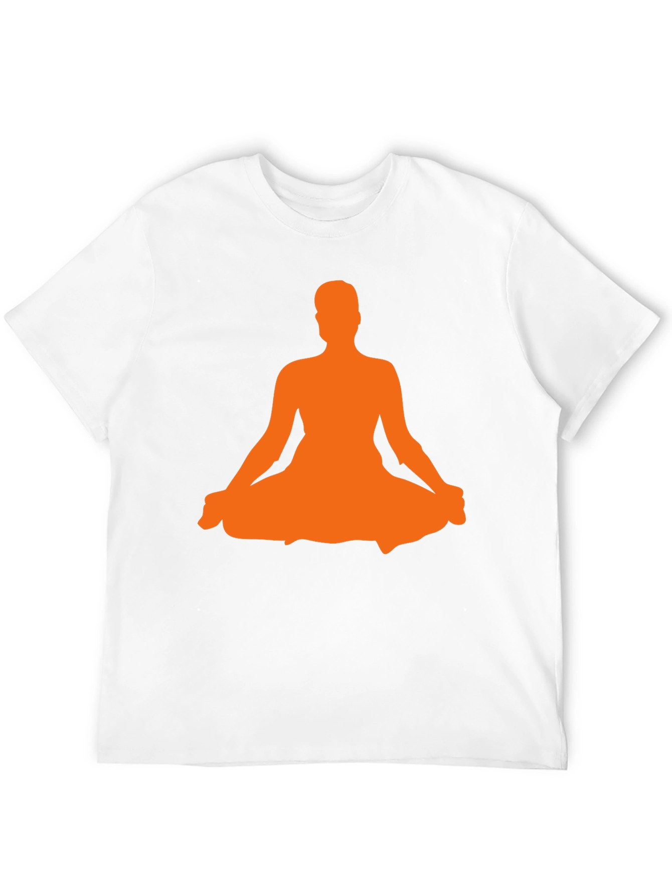 Black Yoga Meditation Silhouette Black T-Shirt view 12