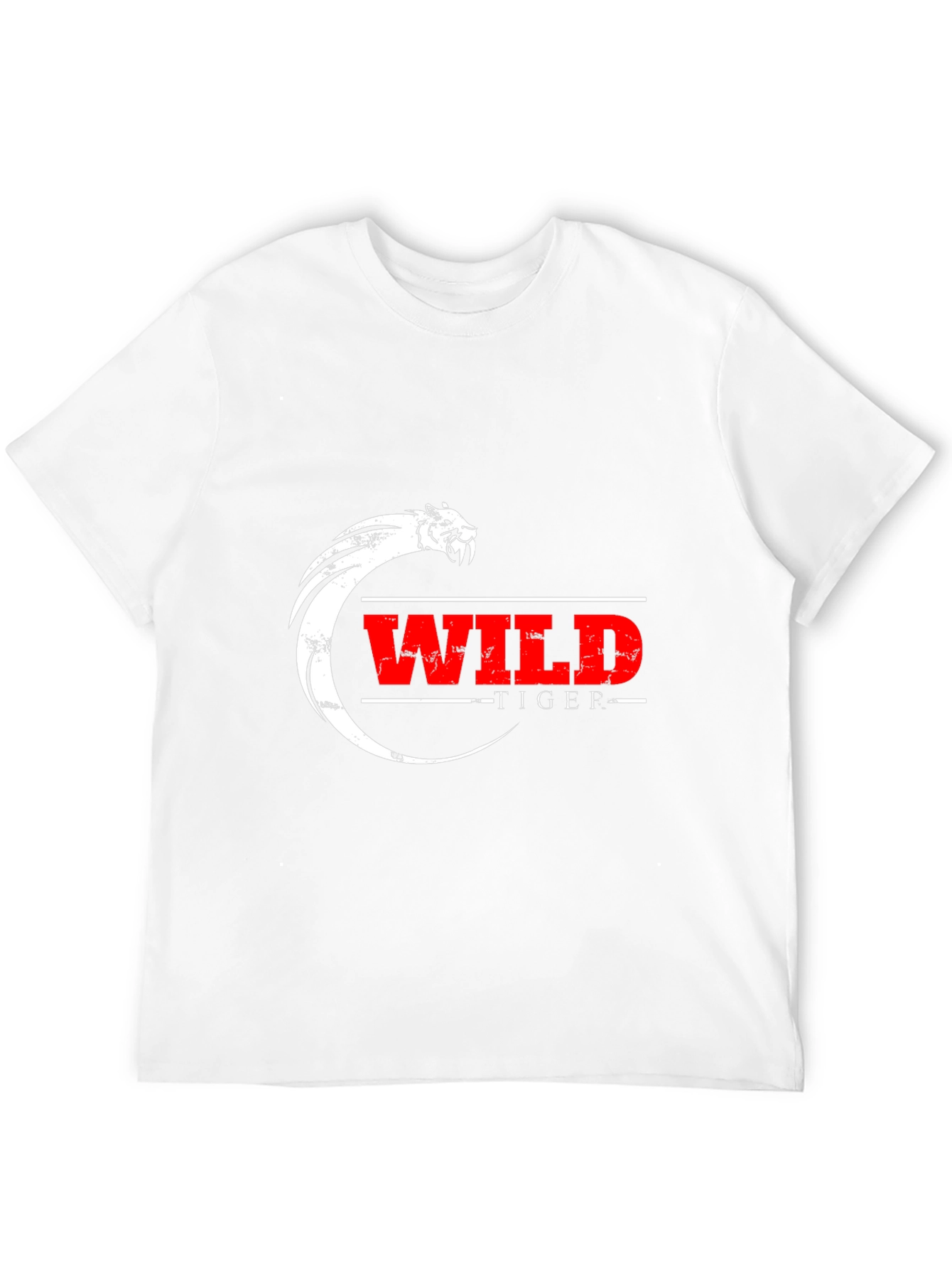 Black Wild Tiger Graphic Black T-Shirt view 12