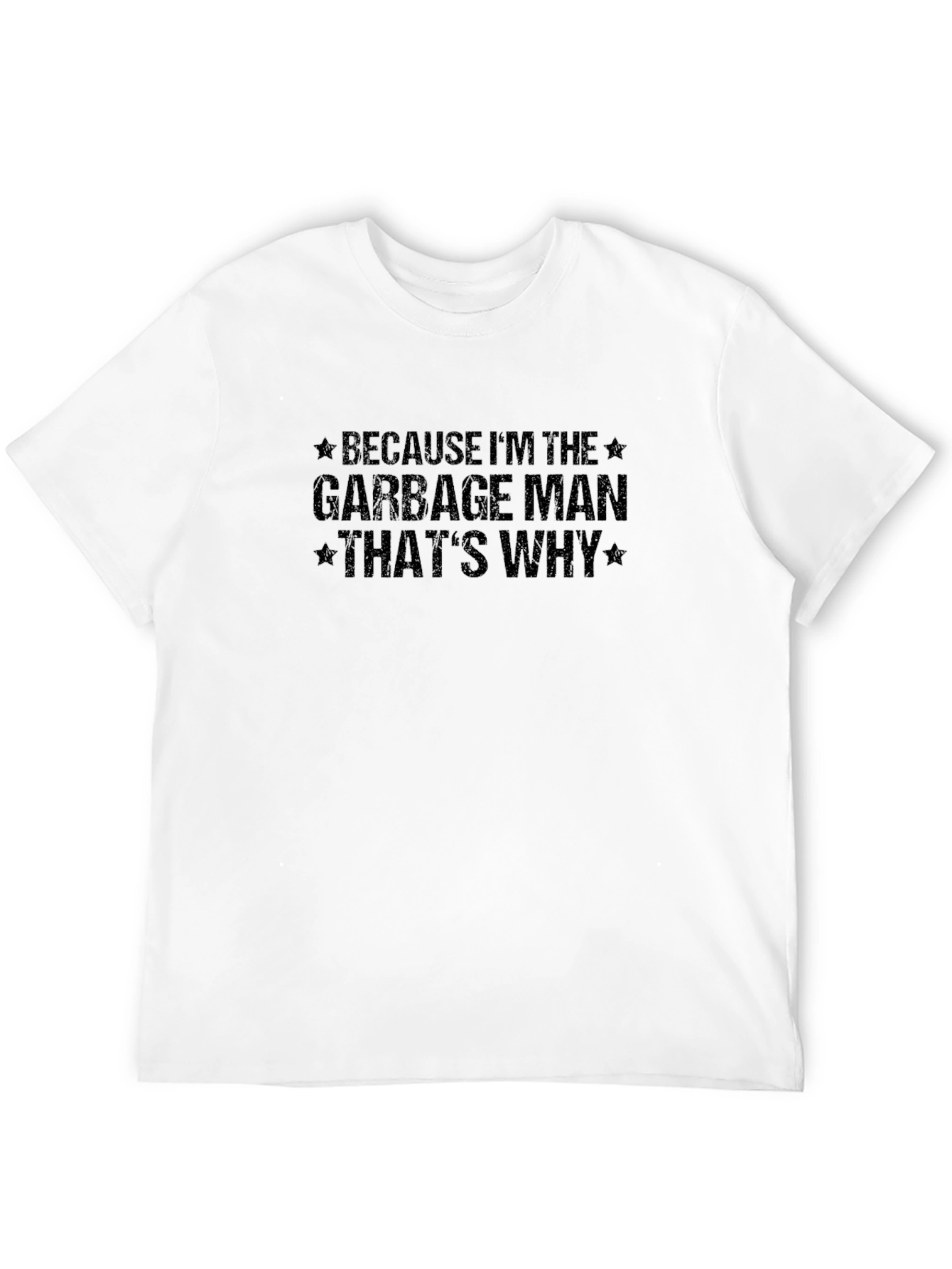 Black Garbage Man T-Shirt -  Funny Slogan Tee view 12